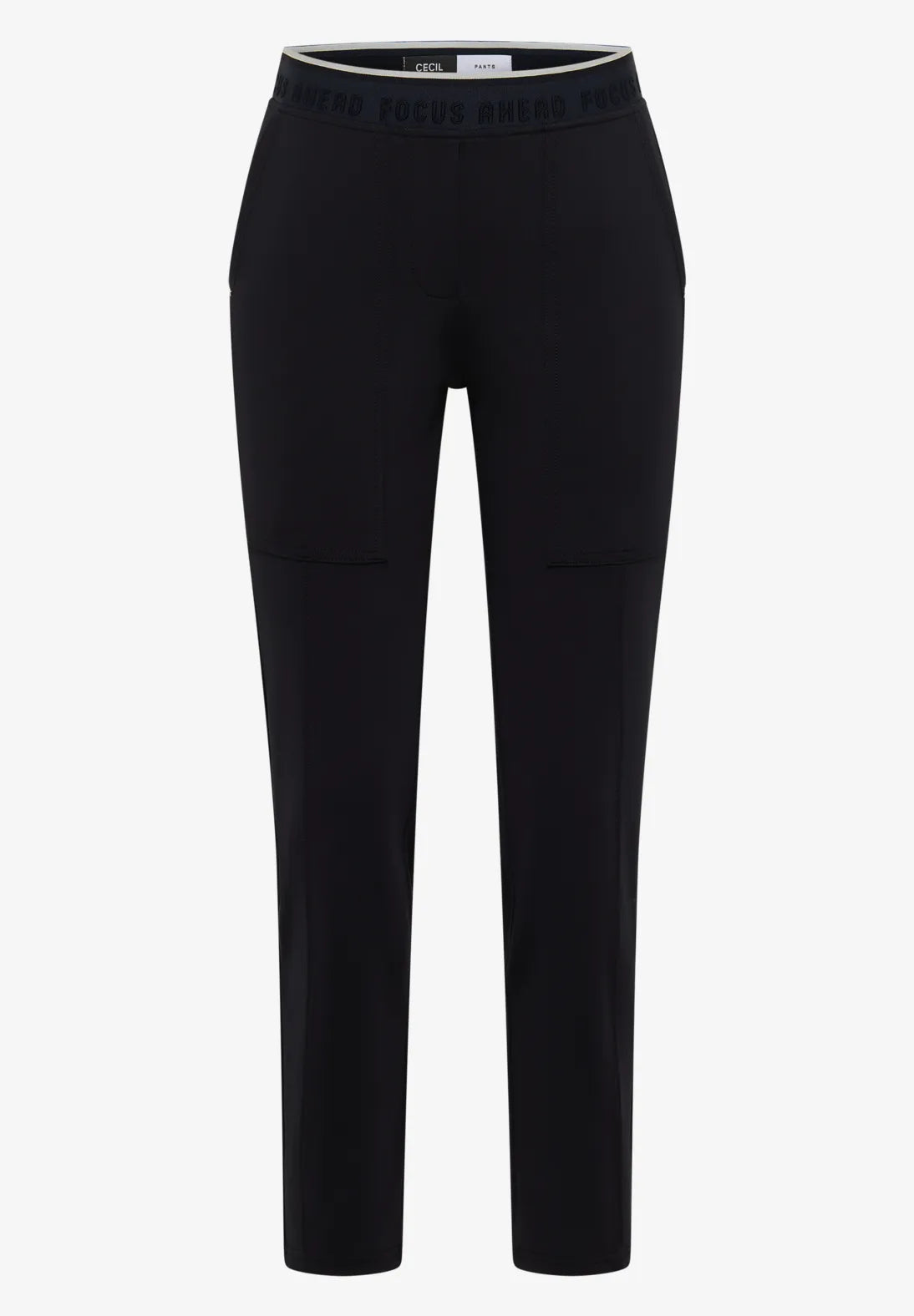 Cecil Tracey Travel Trousers In Universal Blue