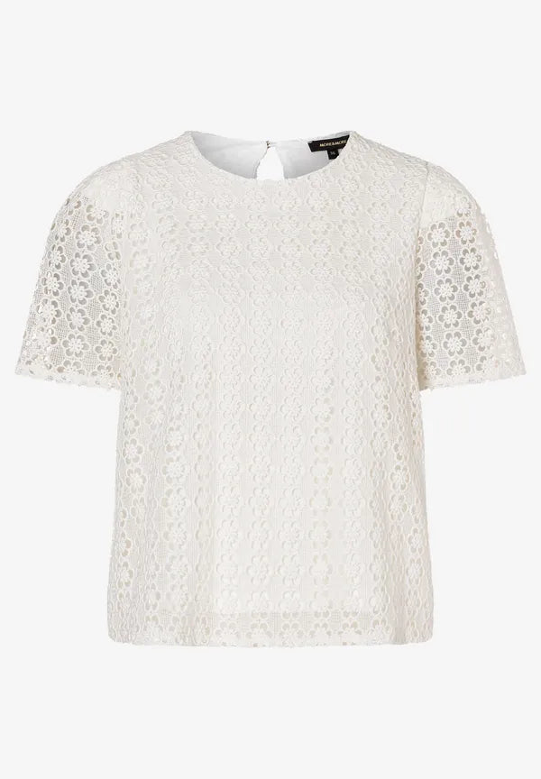 More & More Lace Top In Off White
