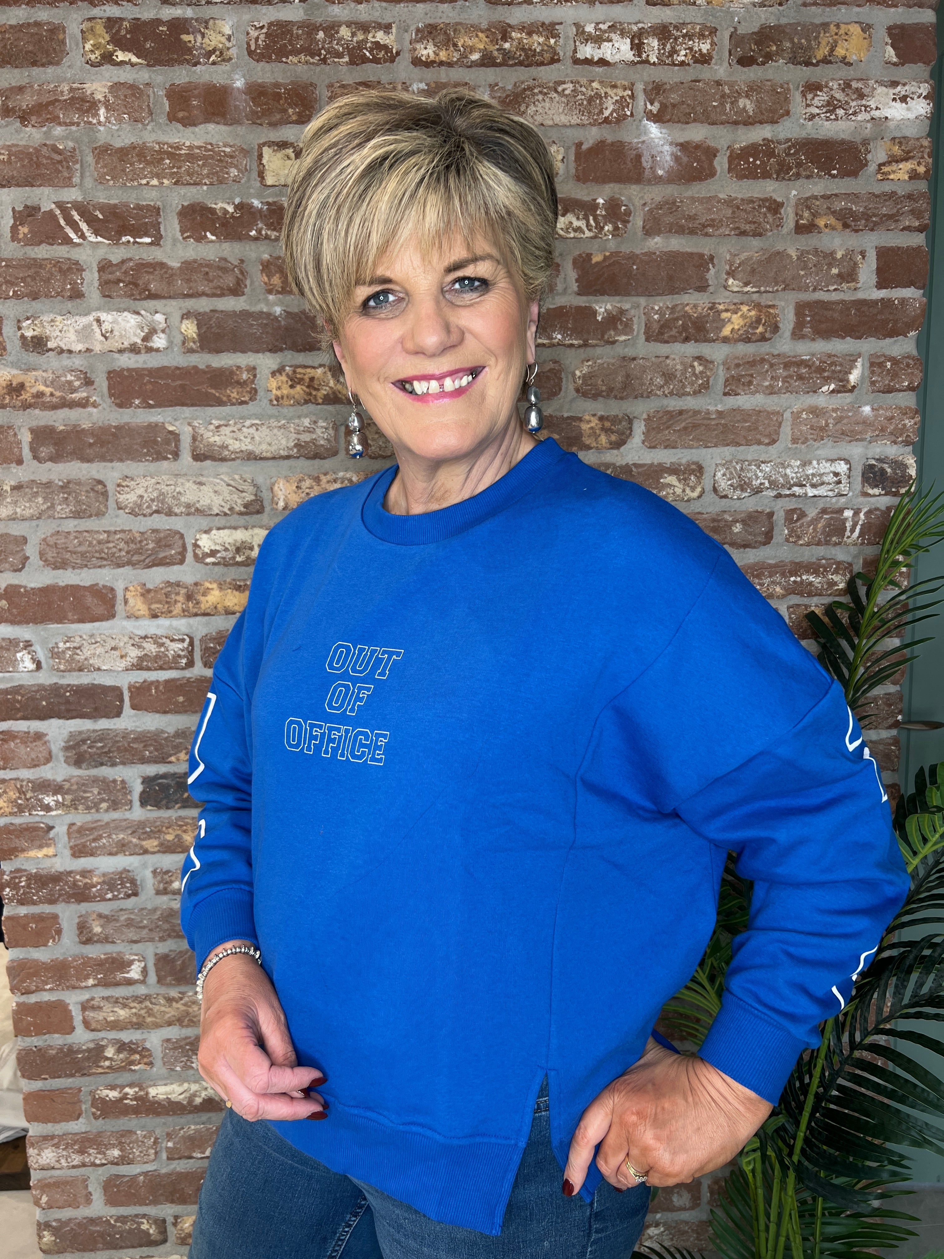 Culture Charlie Sweatshirt In Nautical Blue