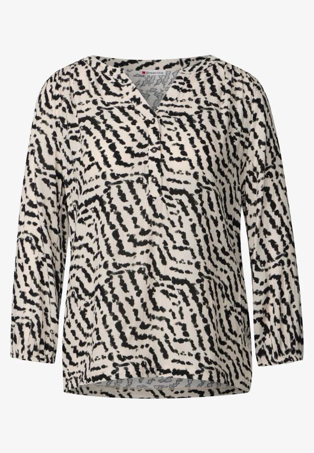 Street One Patterned Blouse In Moonstone