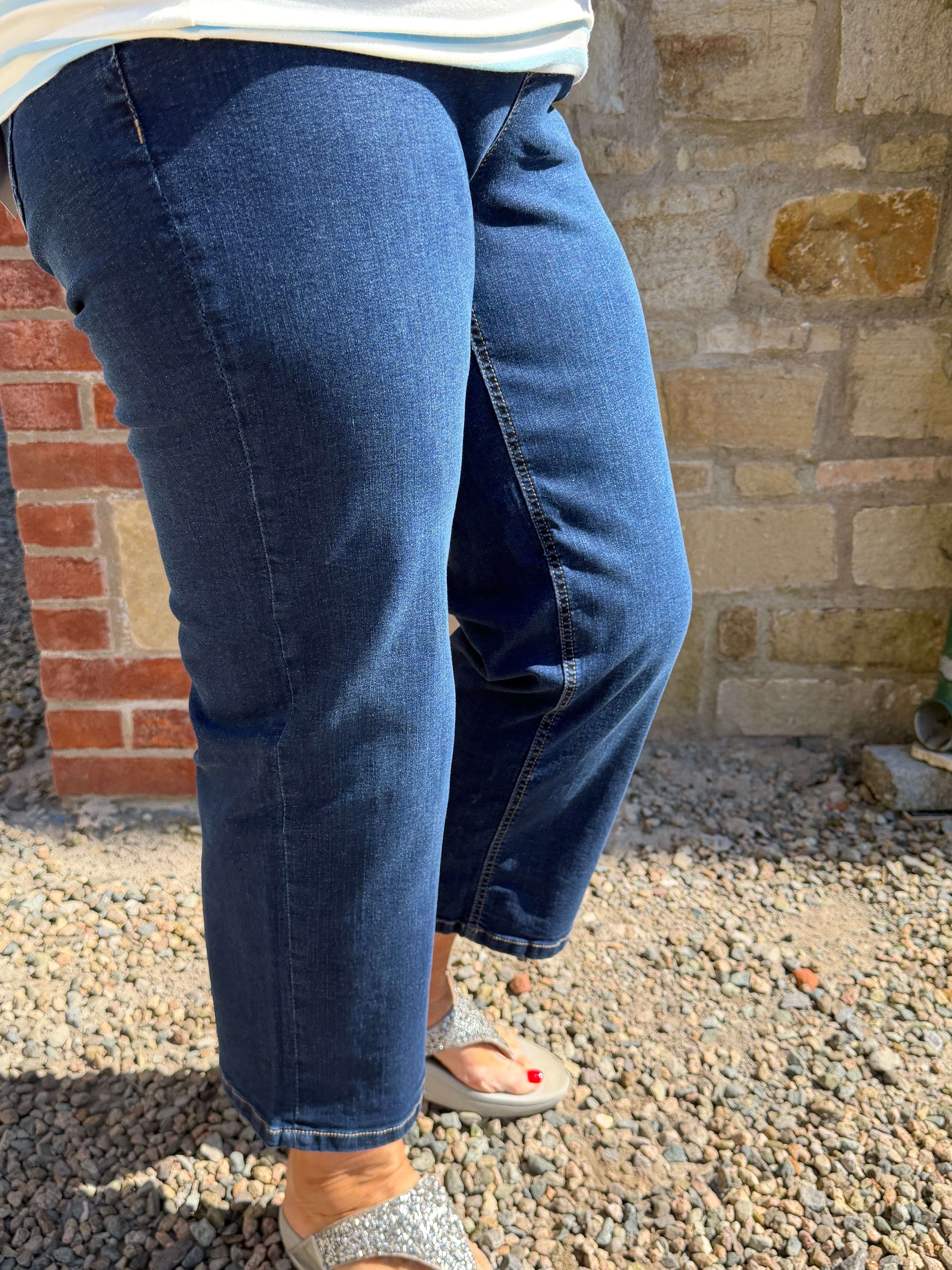 Stehmann Melli Culotte Trousers on Jeans In Dark Denim