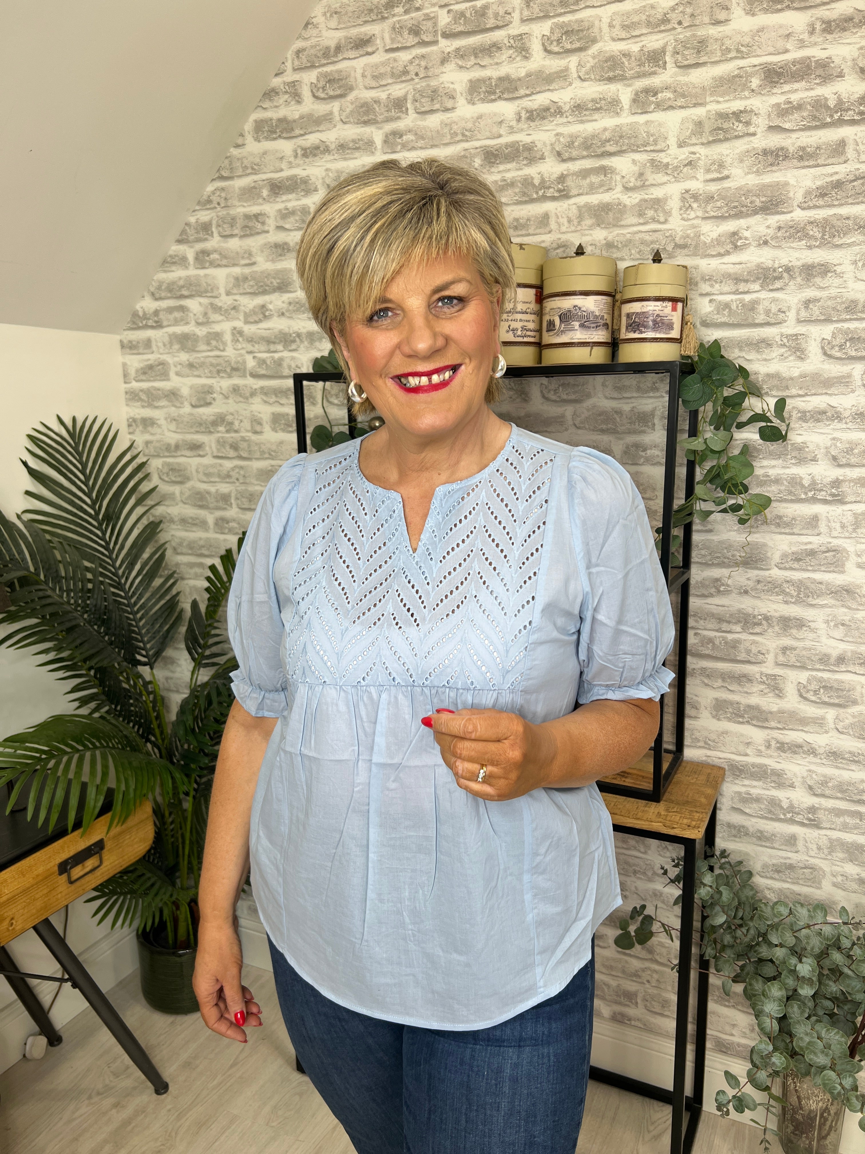 Culture Cumuxi Blouse In Cashmere Blue