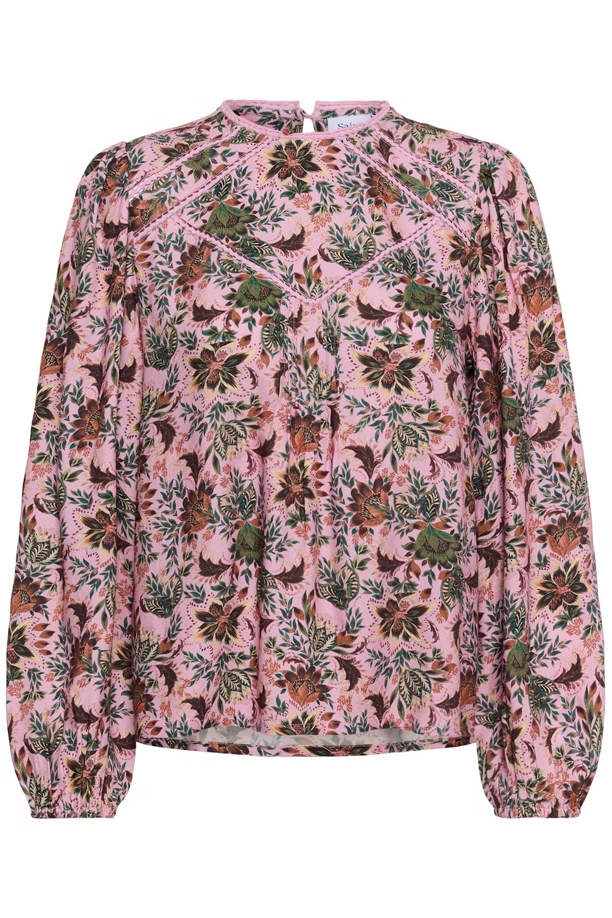 Bloom print blouse in pink multi