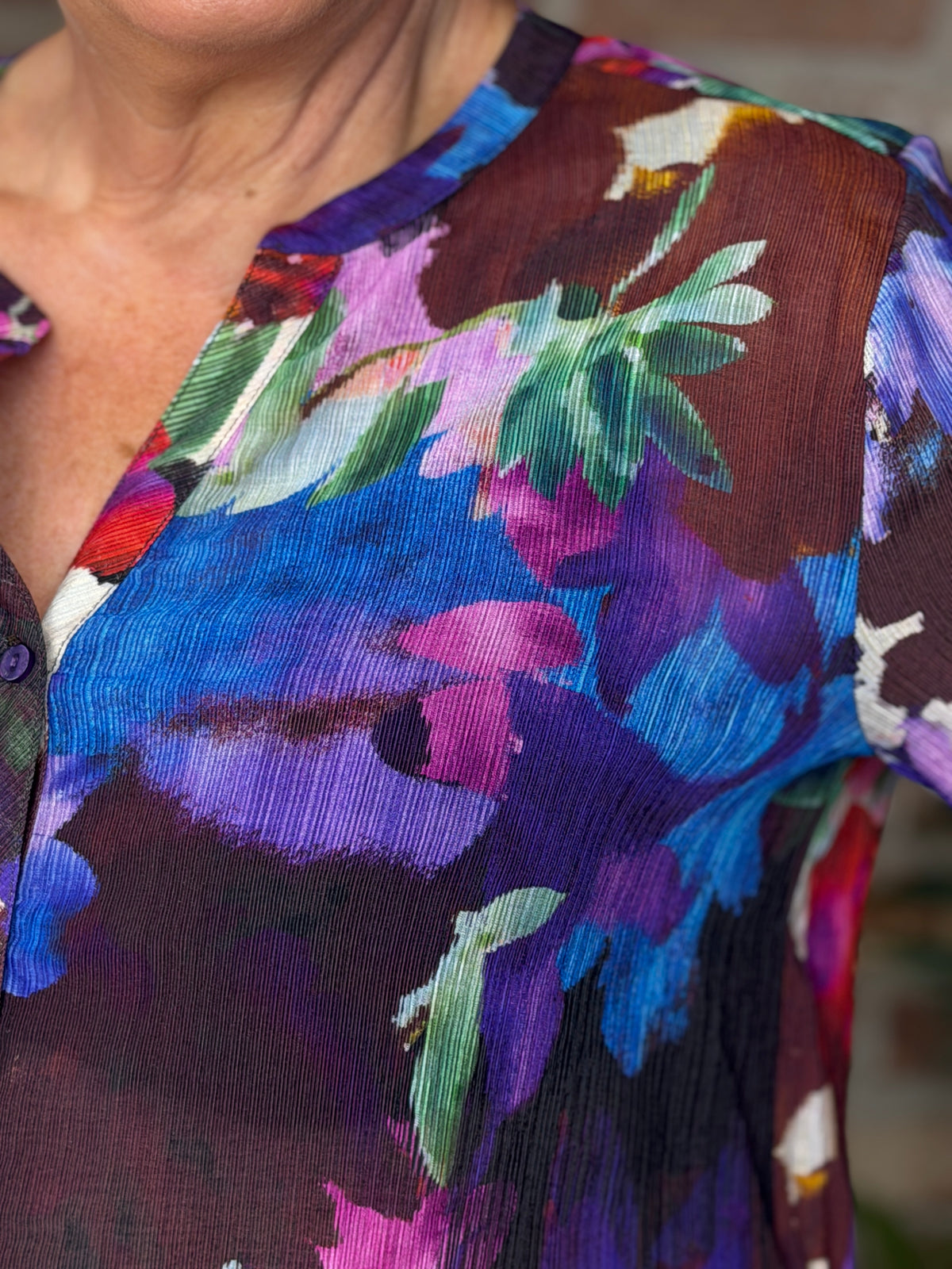 Patterned shirt in Purple multi