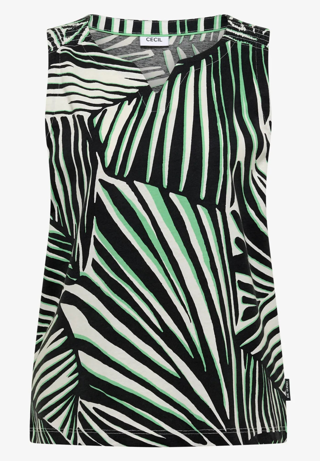 Cecil Smock Sleeveless Top In Palm Breeze Green