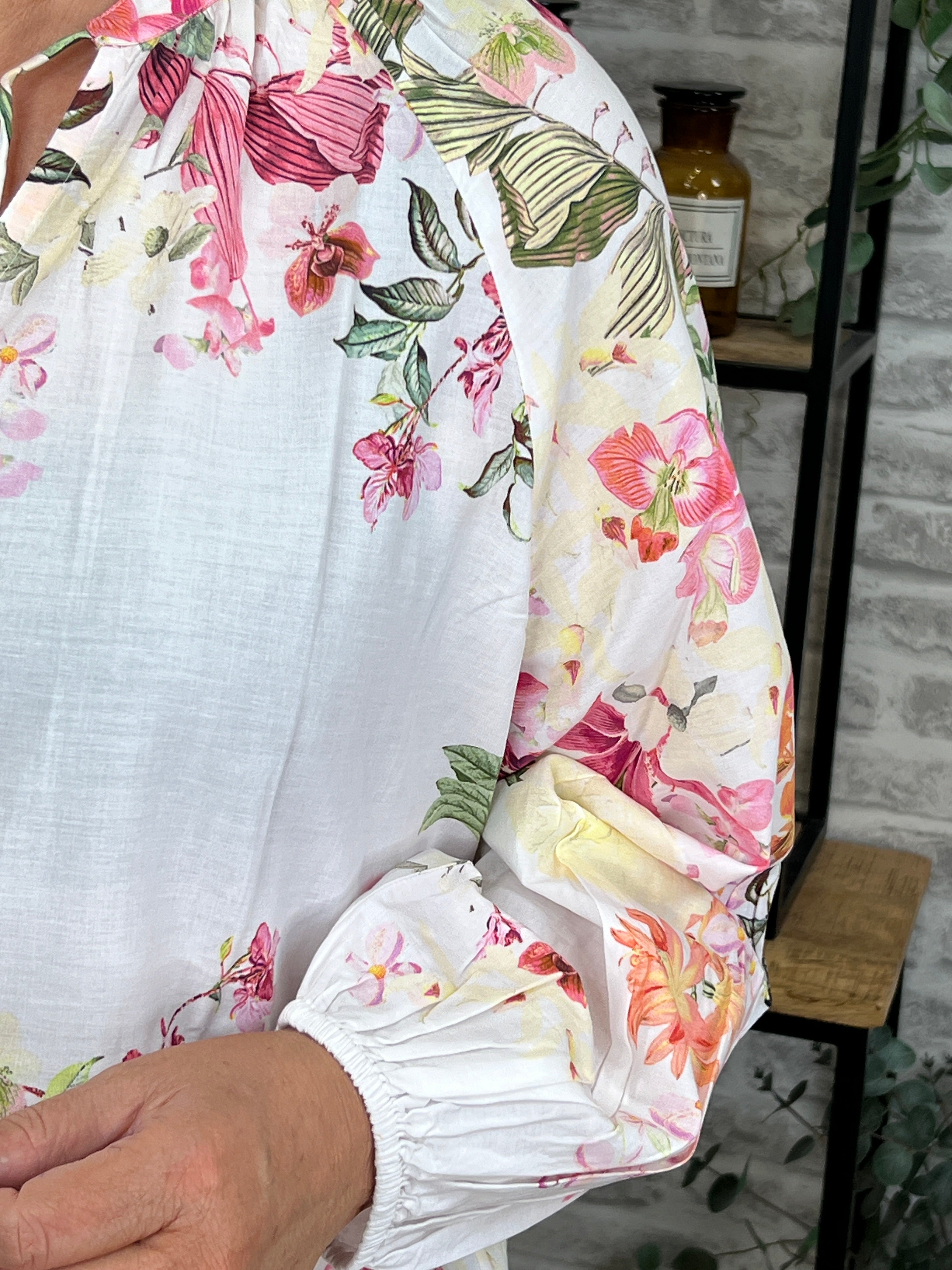 Monari Blouse With Floral Print In Cream Multi