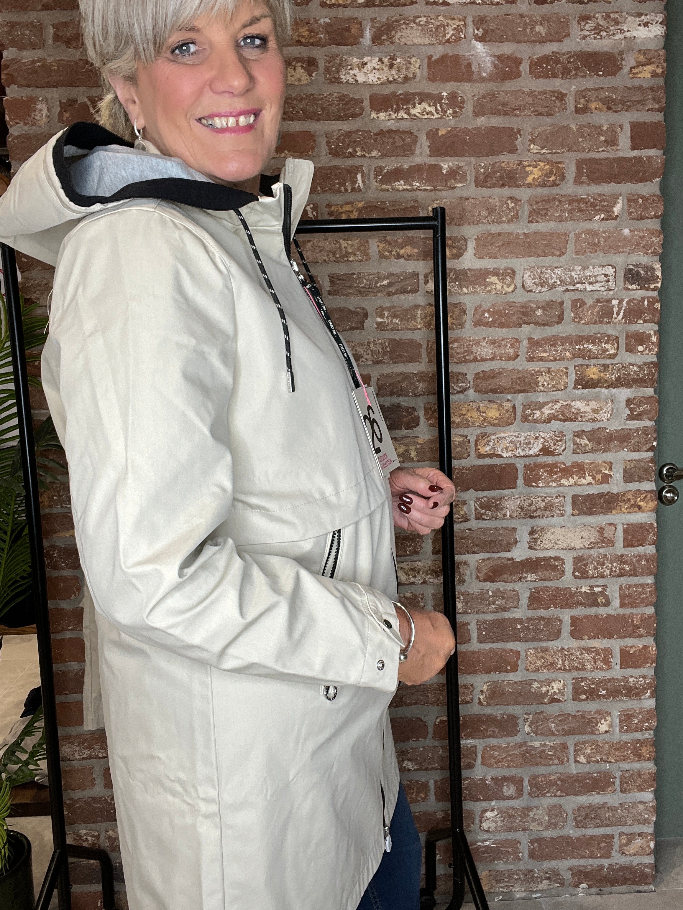 Street One Double Face Park In Powder Beige