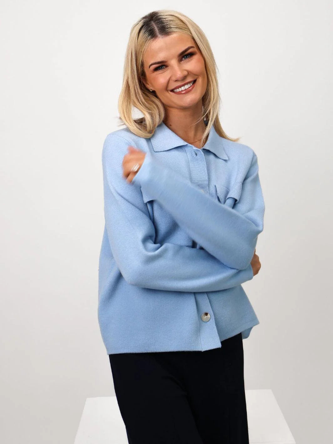 Kate & Pippa Dani Cardigan In Sky Blue