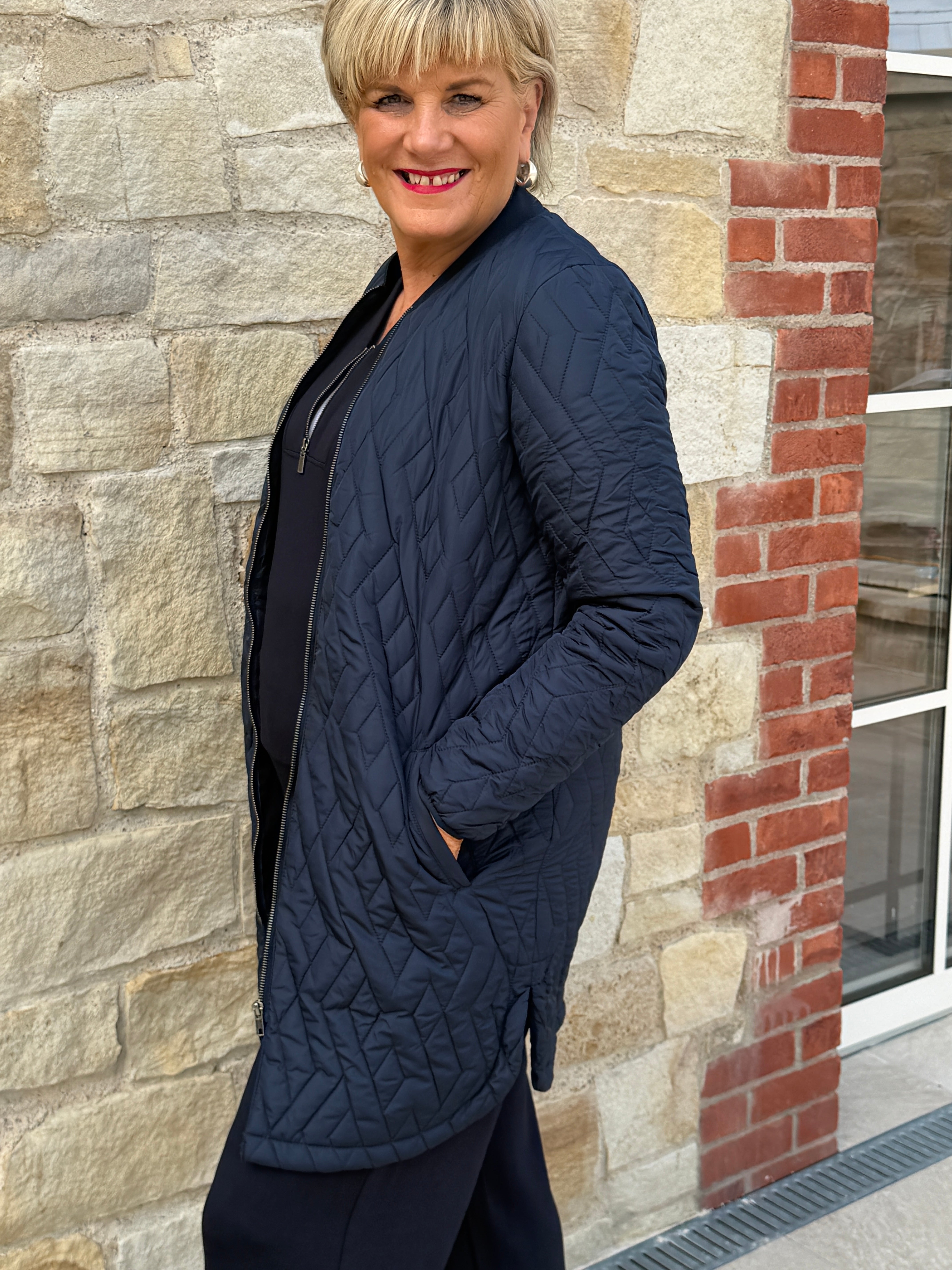 Soya Concept Fenya Coat In Navy