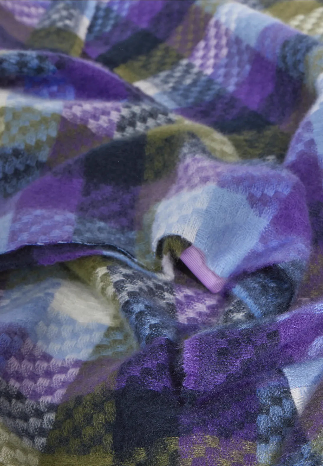 Street One Triangle Print Scarf In Gravity Blue