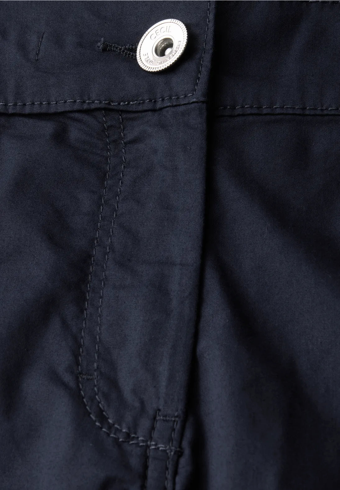 Cecil New York Cropped Trousers In Urban Dark Blue