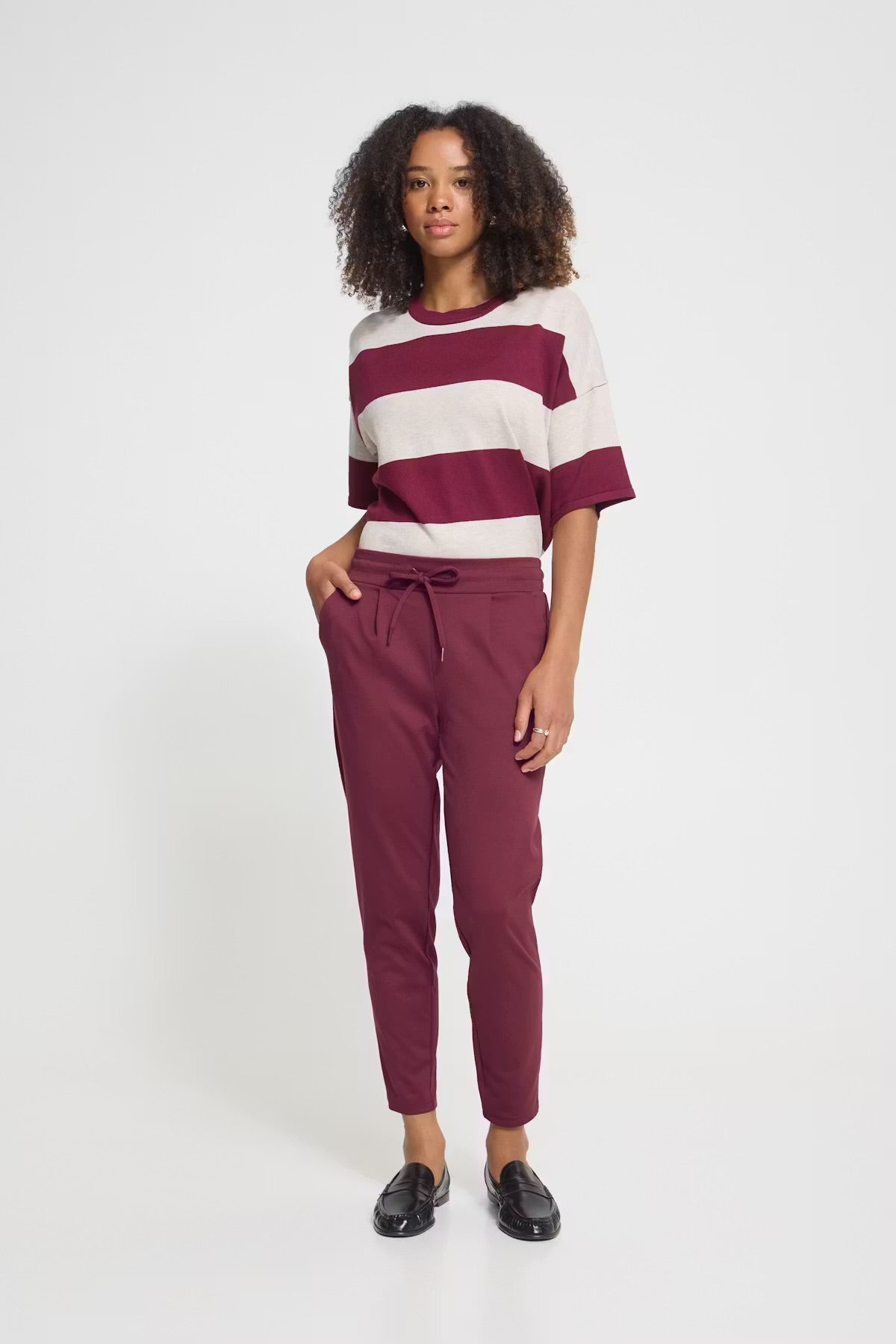 Ichi Ikate Tapered Trousers In Rhododendron
