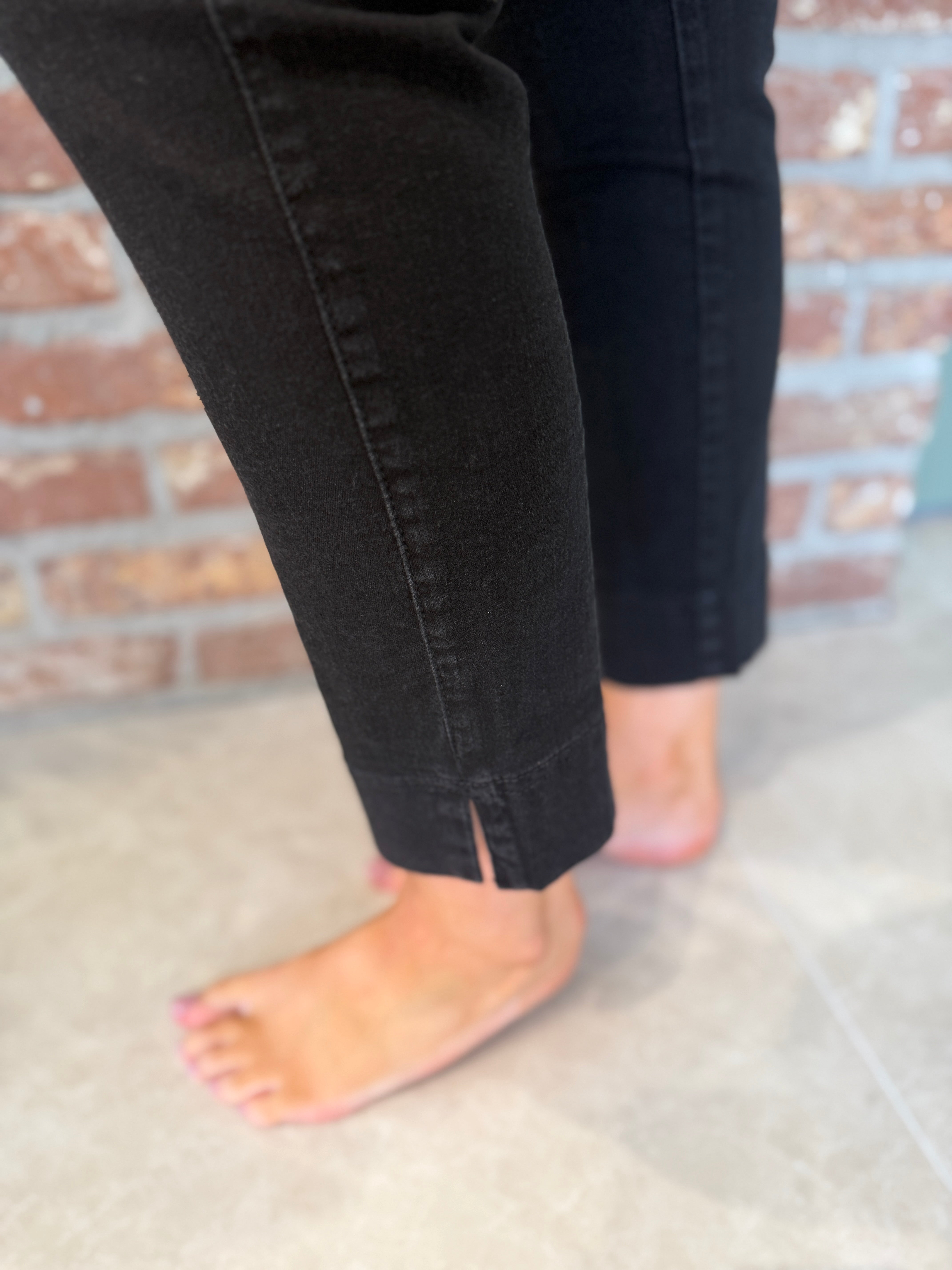 Stehmann Igor Pull on 6/8 Jeans In Caviar black