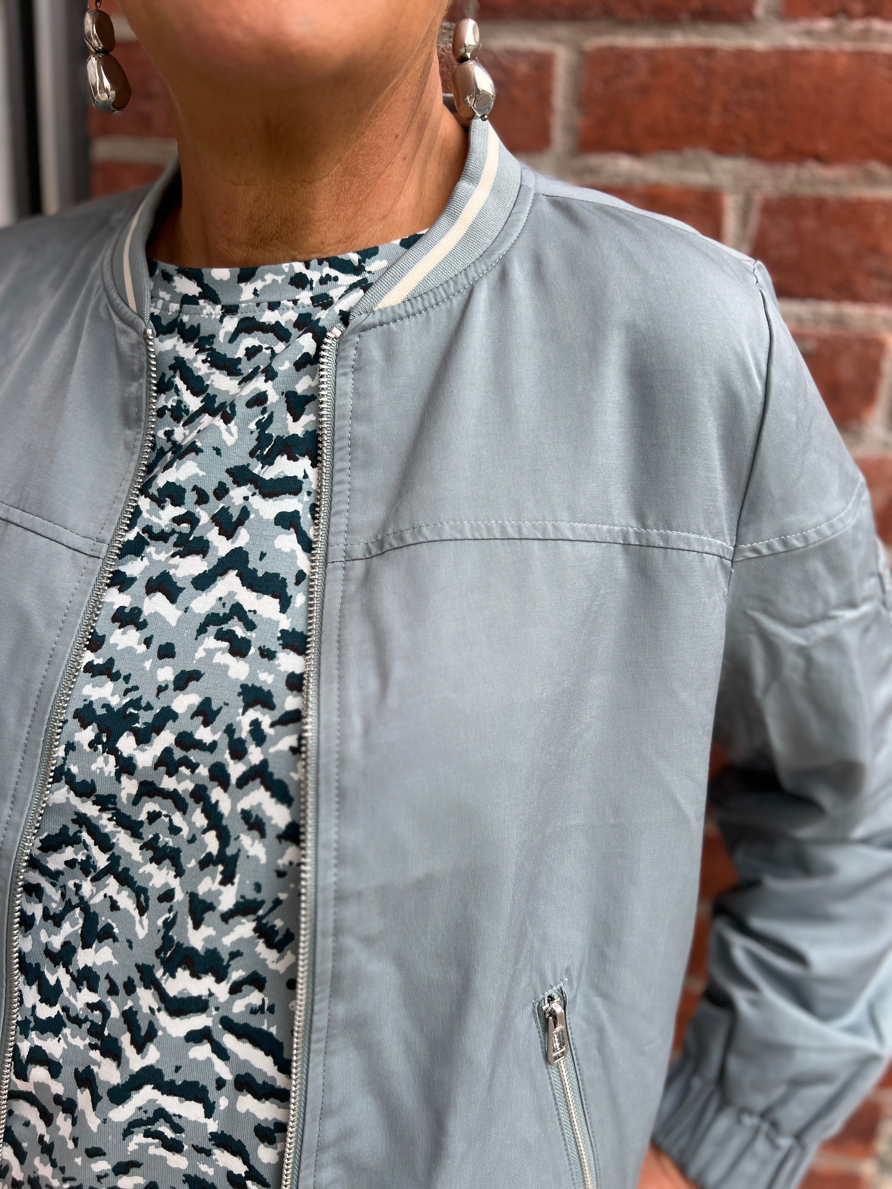 Street One Bomber Jacket In Arona Blue