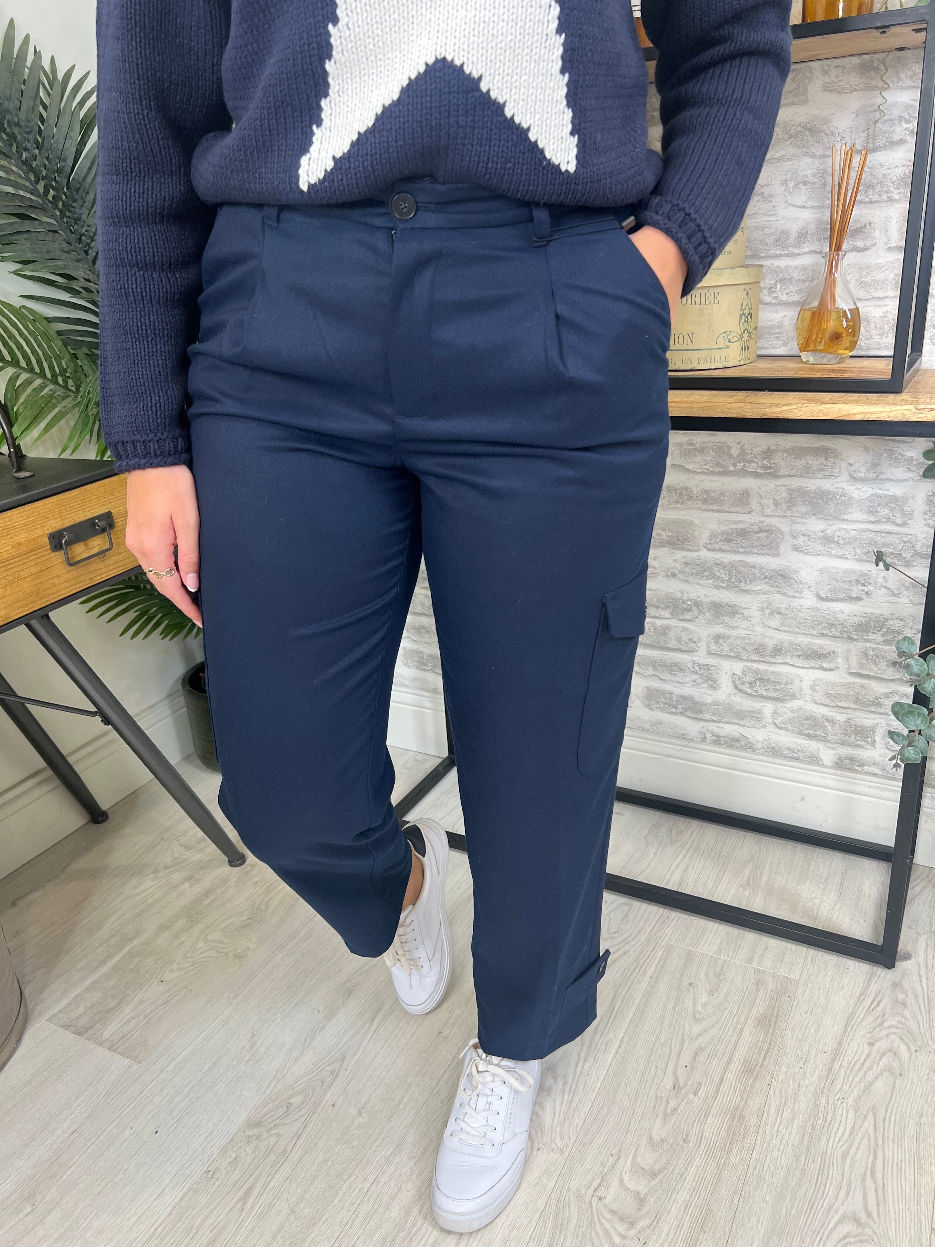 Oui Cargo trousers In Navy