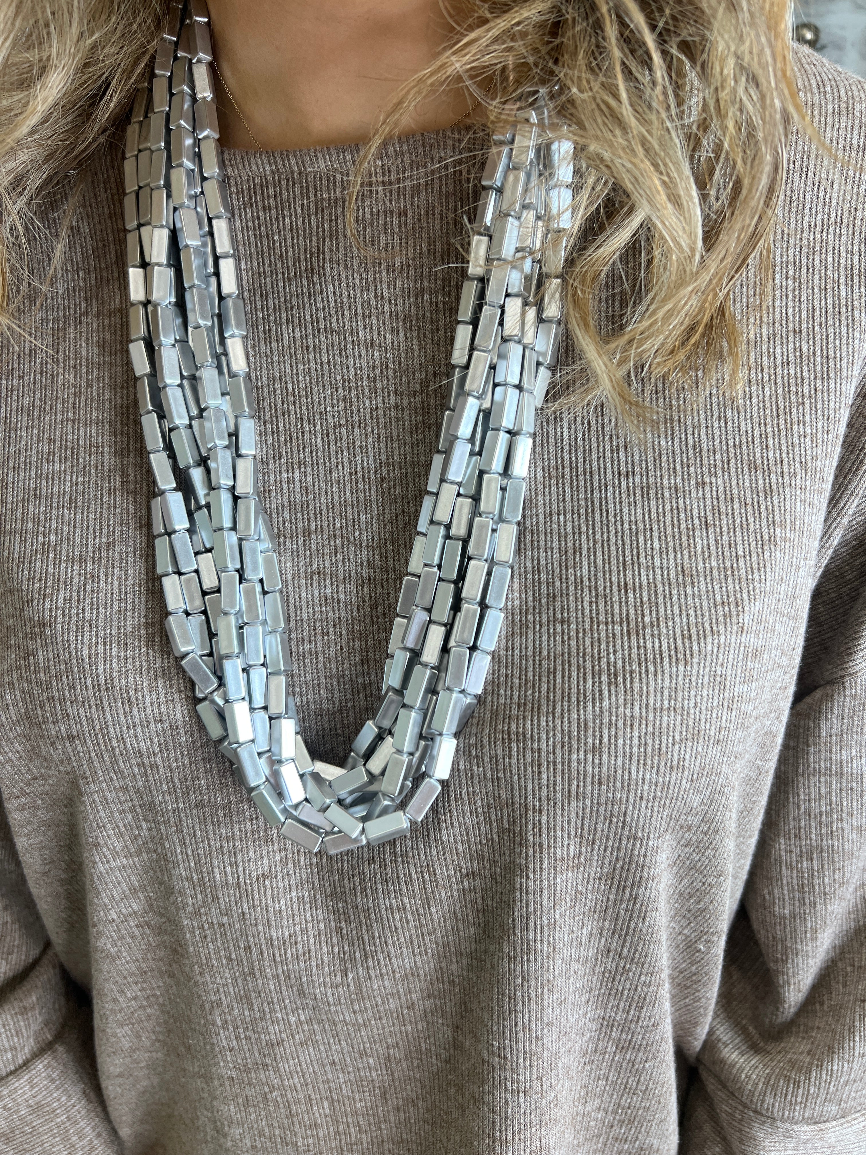Deck By Decollage Silver Necklace