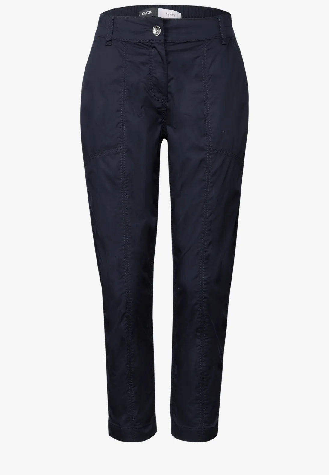 Cecil New York Cropped Trousers In Urban Dark Blue