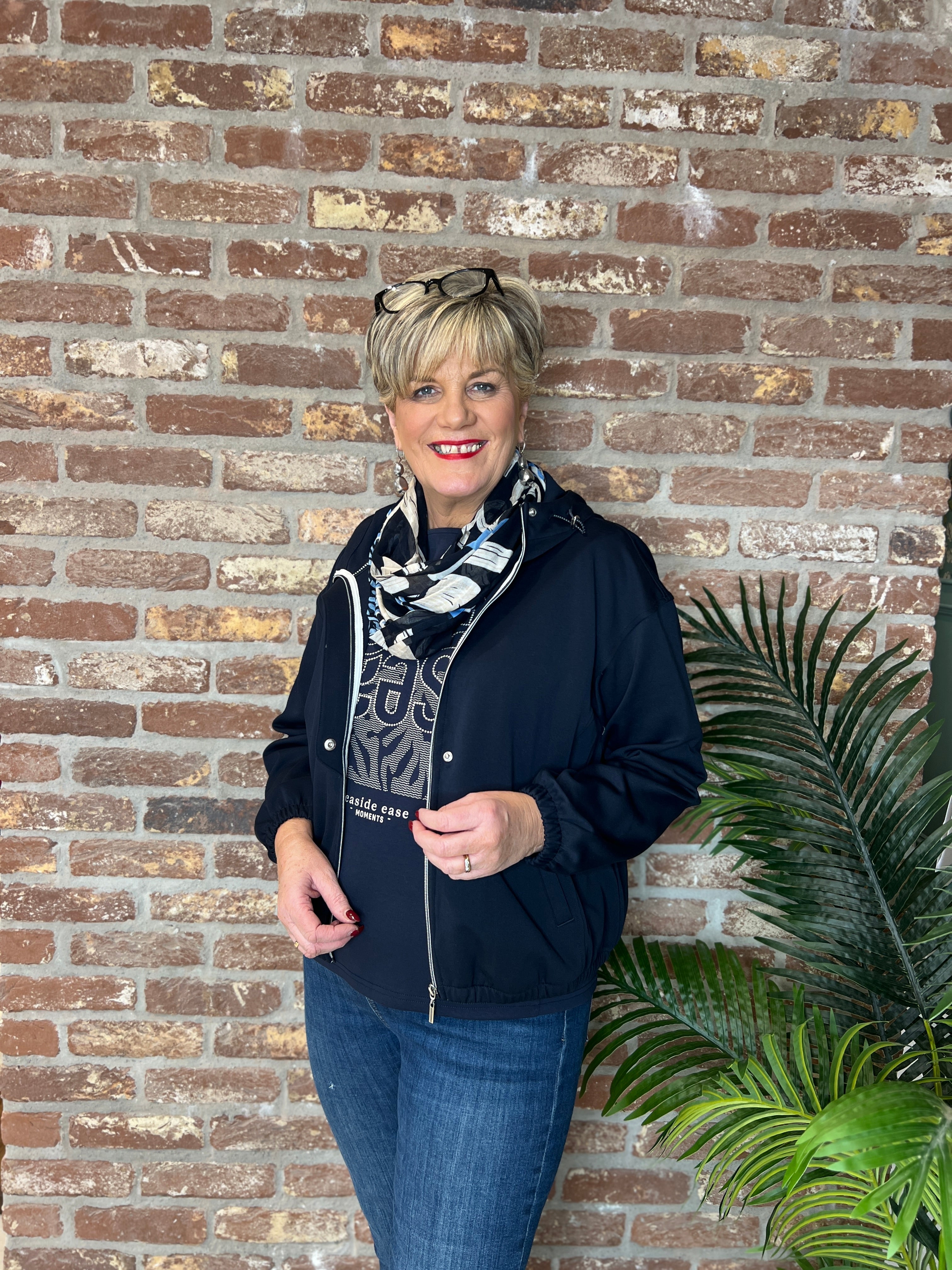 Cecil Pique Jacket In Universal Blue