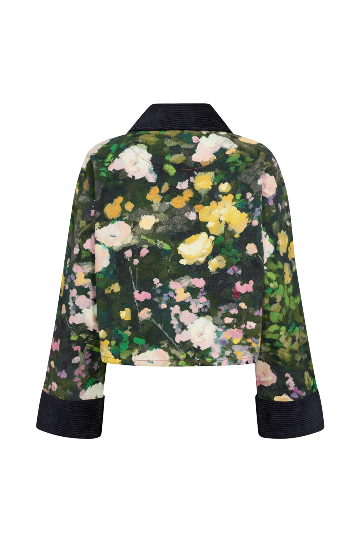 Nulissa floral jacket in botanical garden
