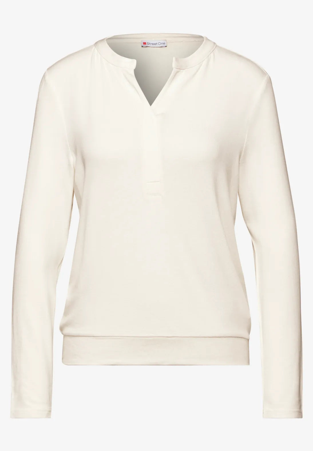 Street One Jersey Top In Lucid White