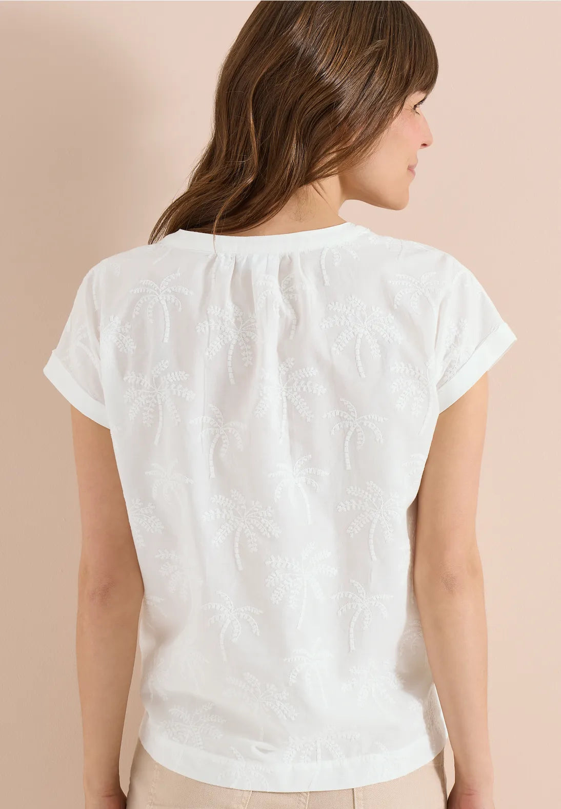 Cecil embroidery blouse in vanilla white