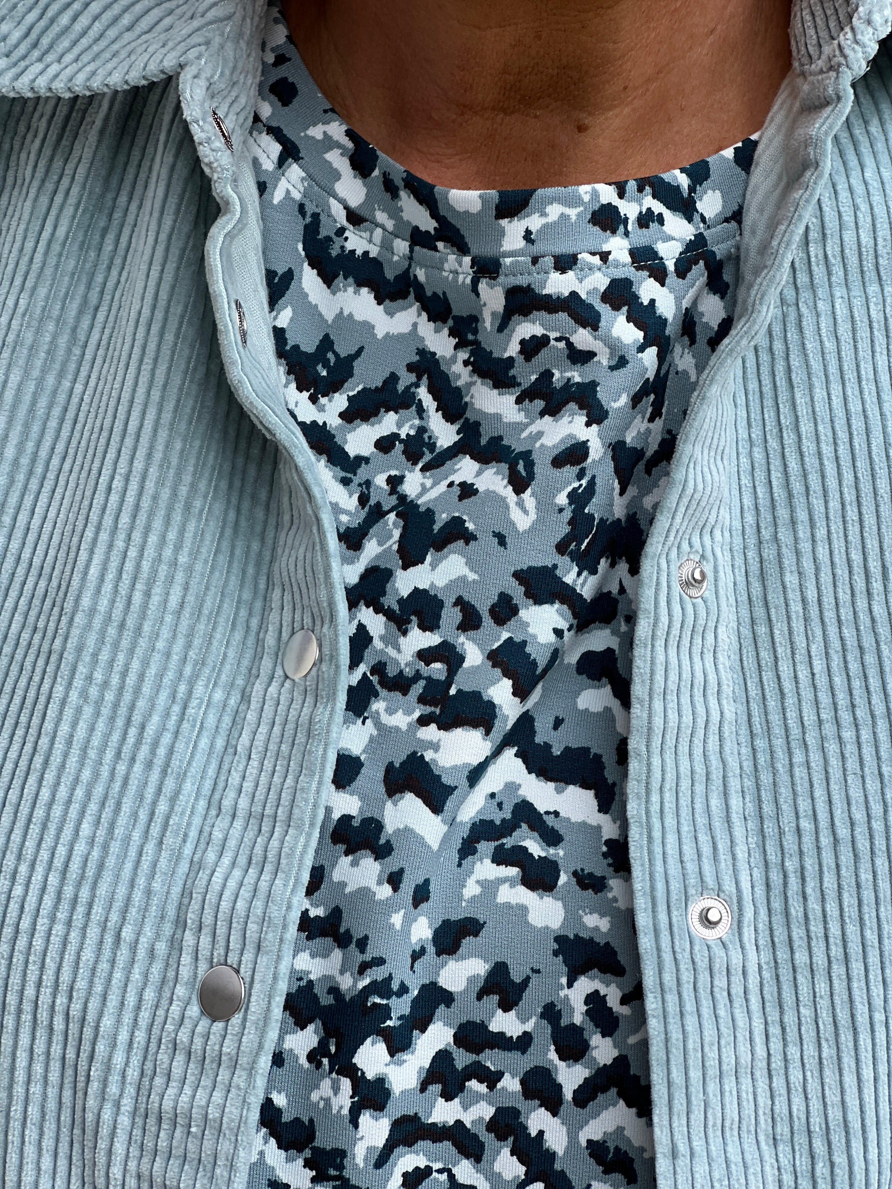 Street One Cord Jacket In Arona Blue