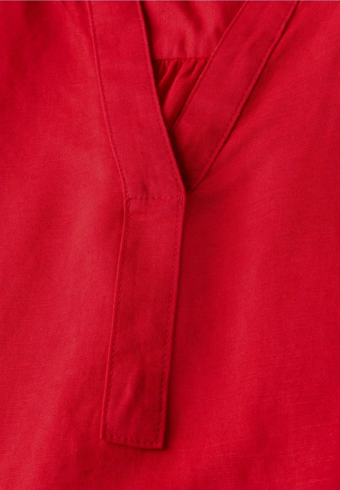 Street One Split Neck Blouse In Glory Red