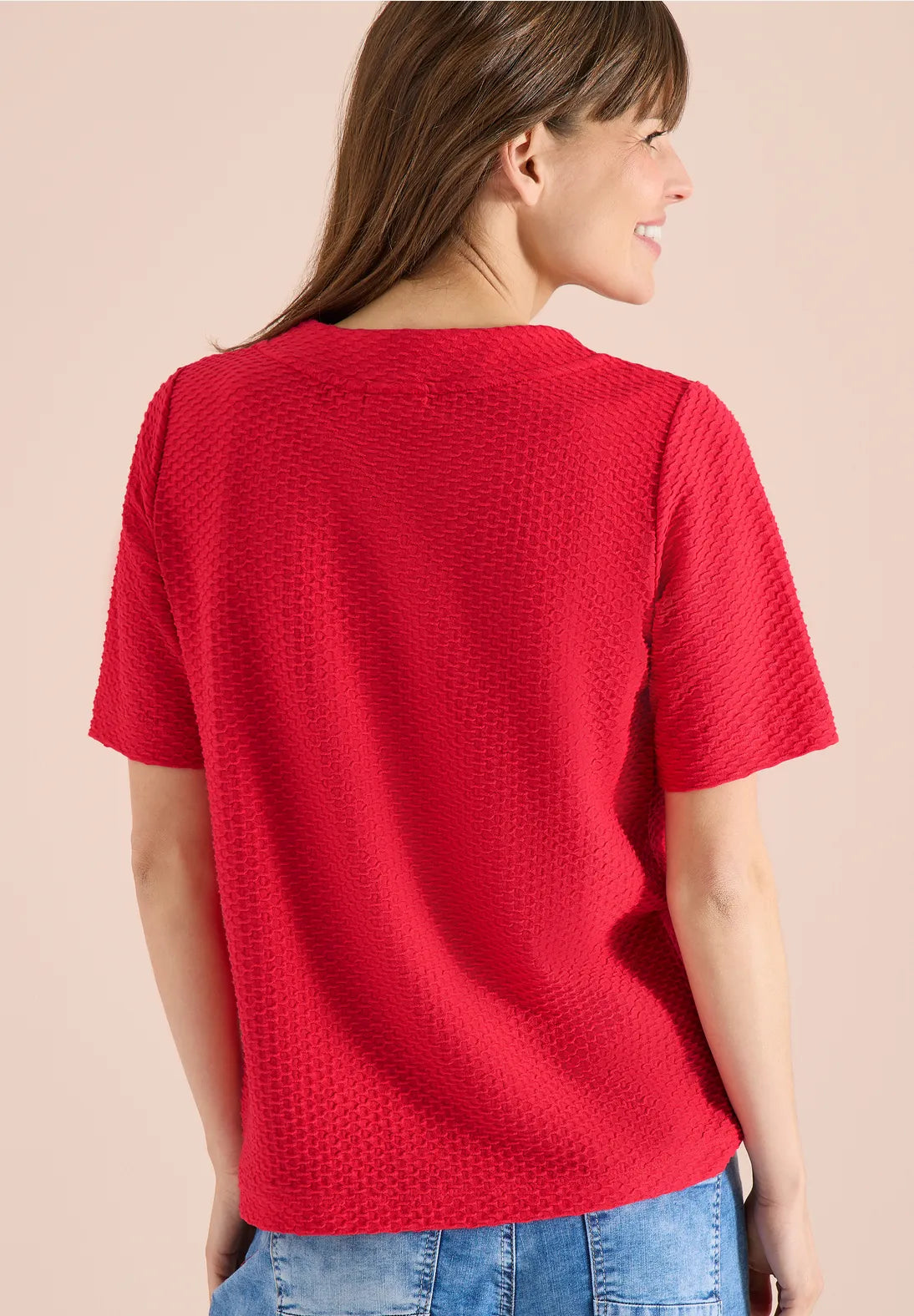 Cecil funnel sweatshirt In glazed apple red
