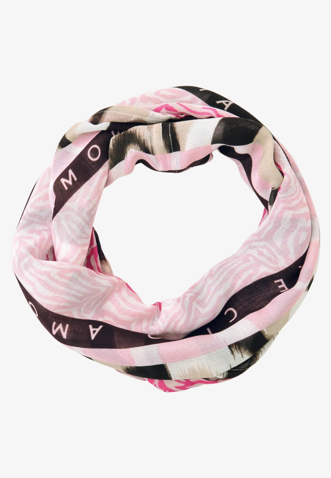 Street One Print Loop Snood In Magenta Dream