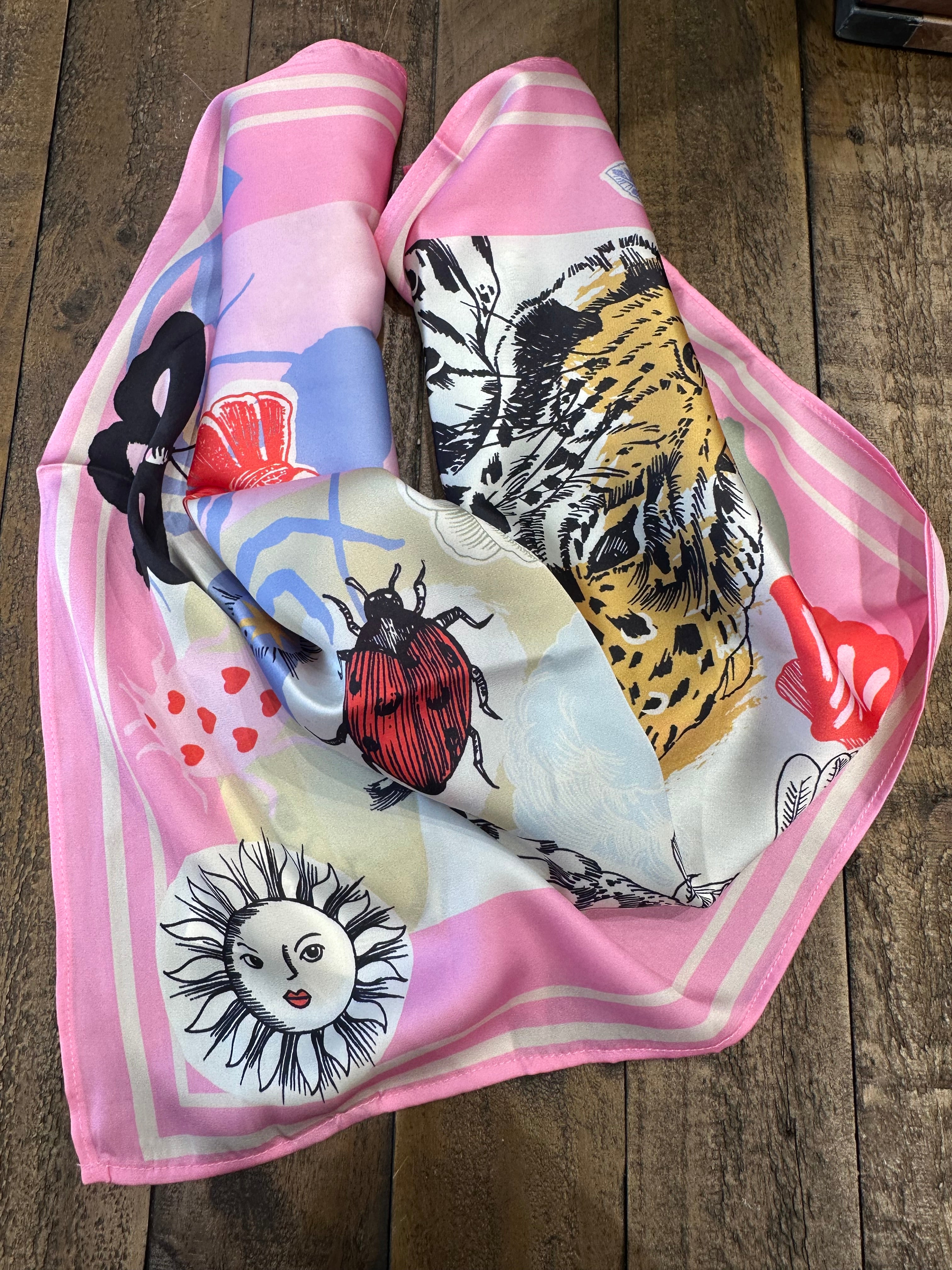 Culture Silky patterned neck scarf In multi