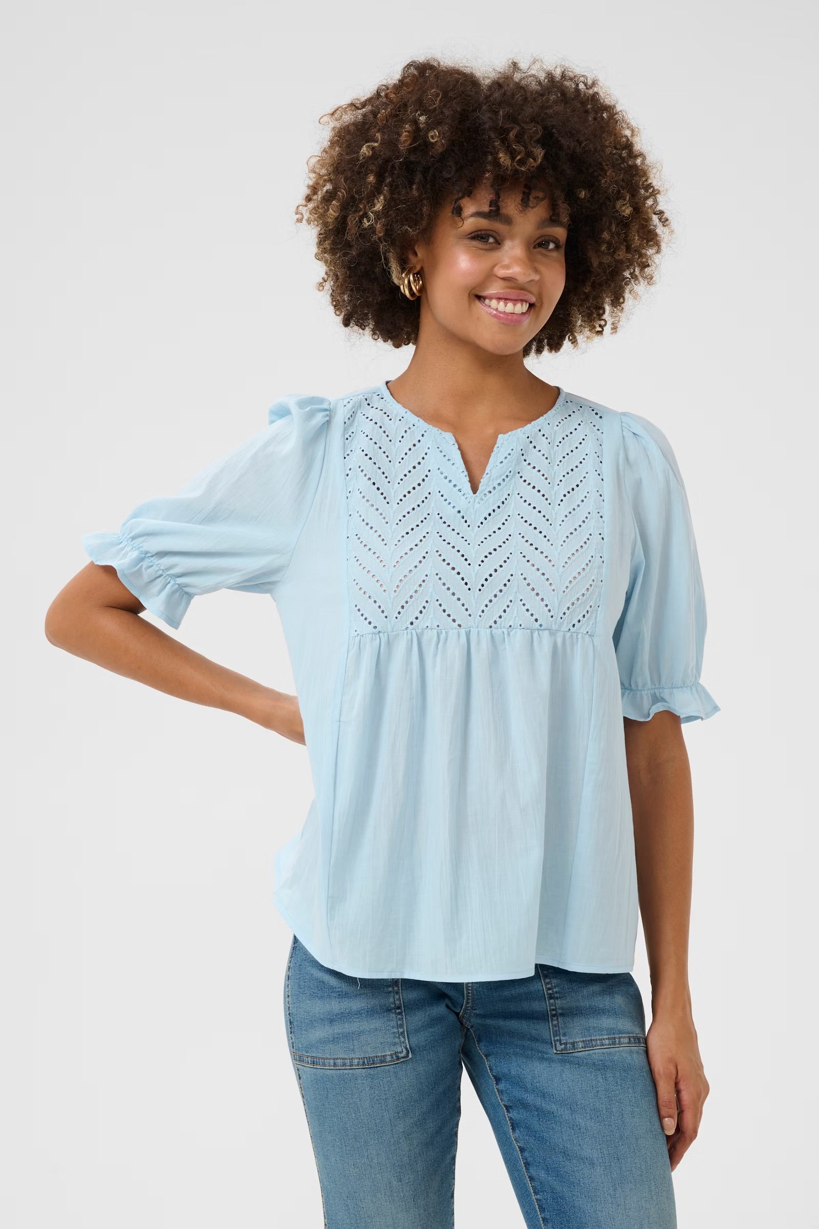 Culture Cumuxi Blouse In Cashmere Blue