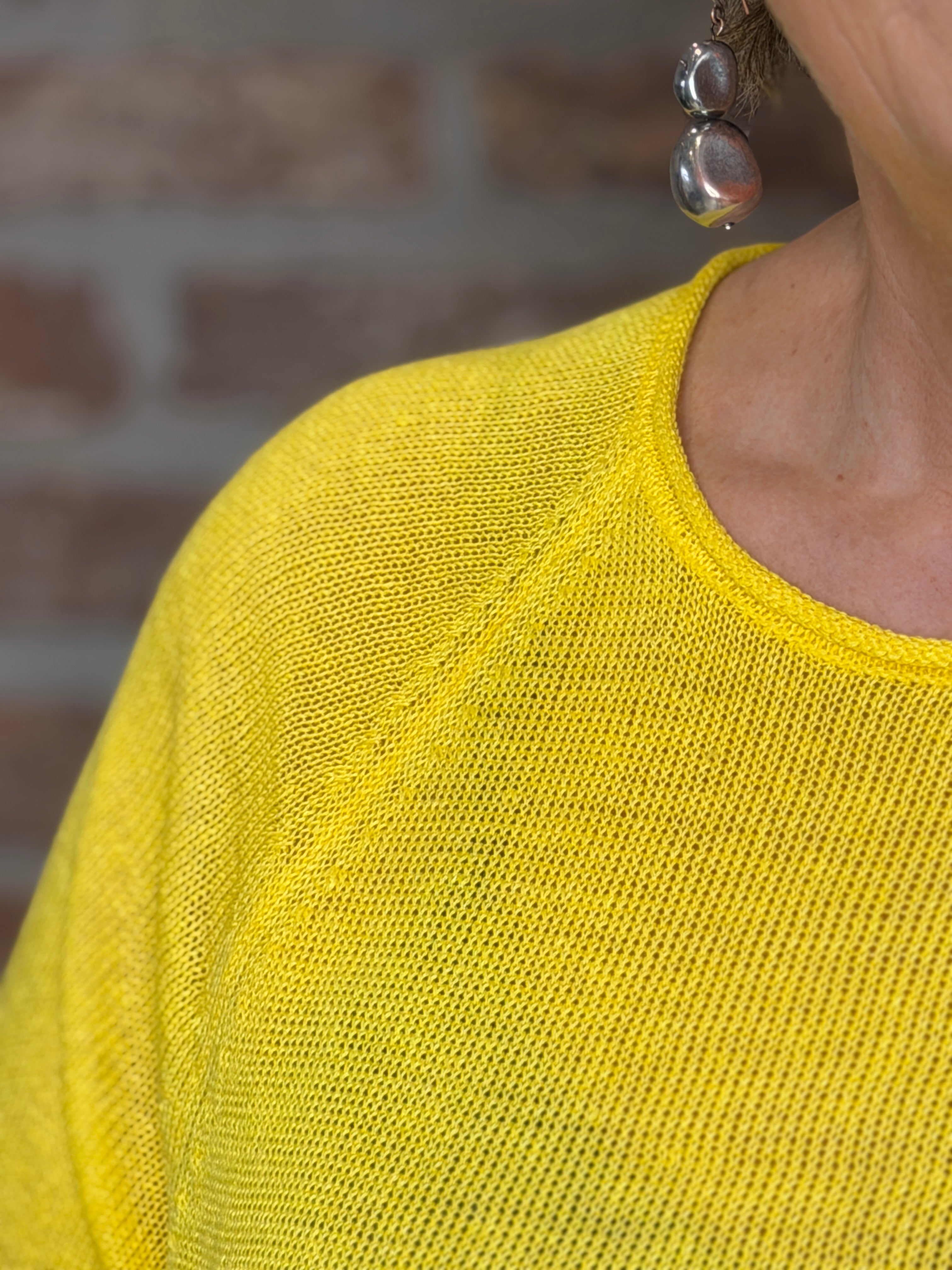 Oui Plain Pullover In Yellow