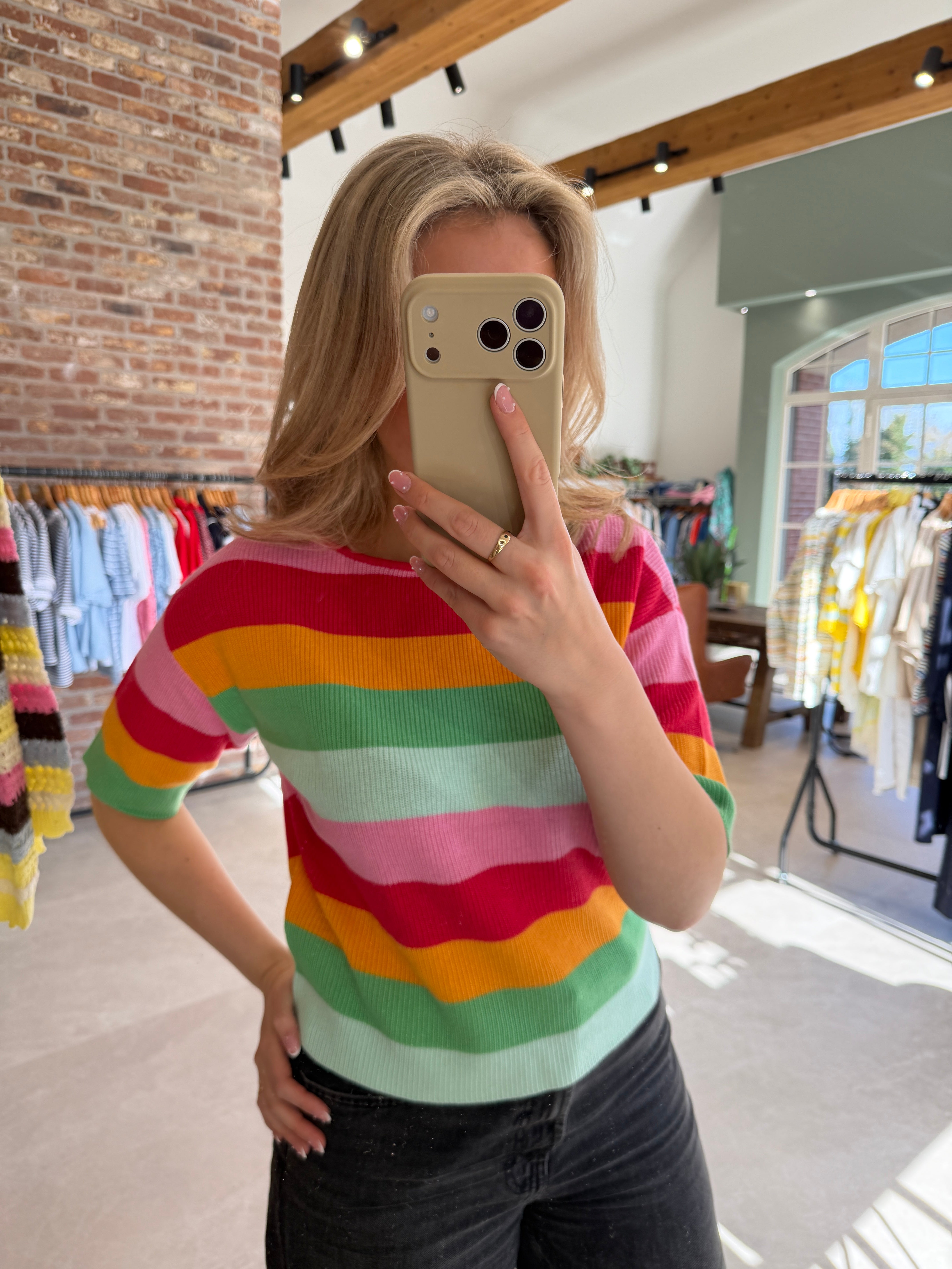 Nümph Ribbed Pullover In Marigold