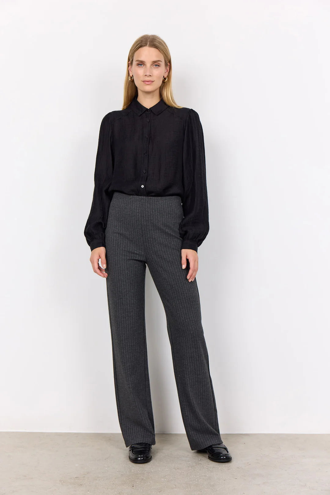 Soya Concept Iva pull on trousers in Dark Grey