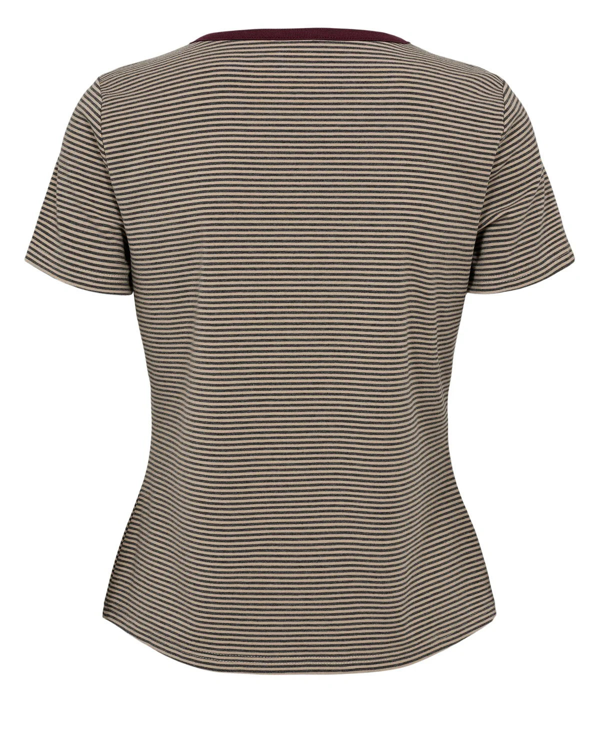 Nümph Nualexa Striped T-shirt In Silver Fig