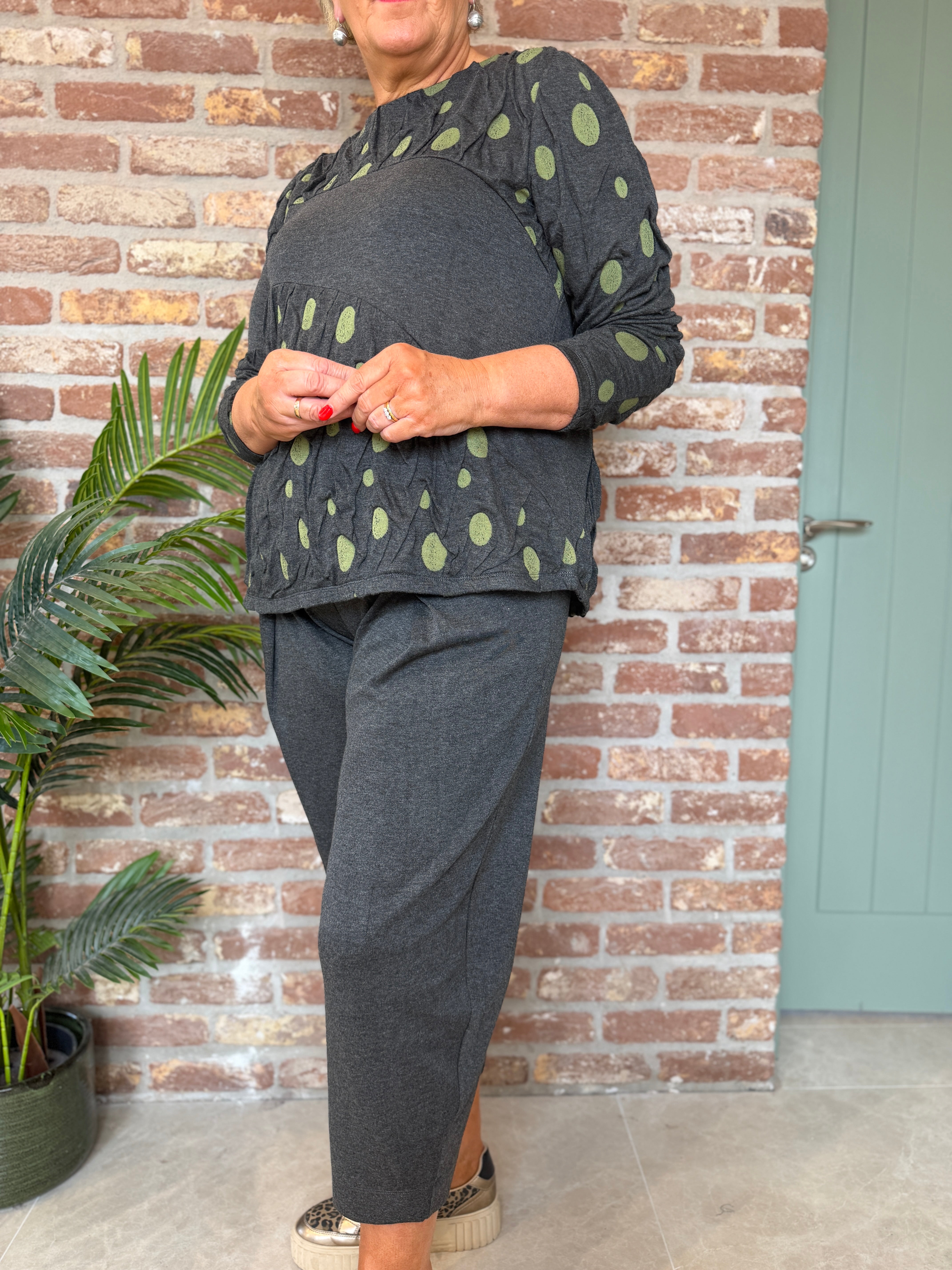 Pleated trousers in grey