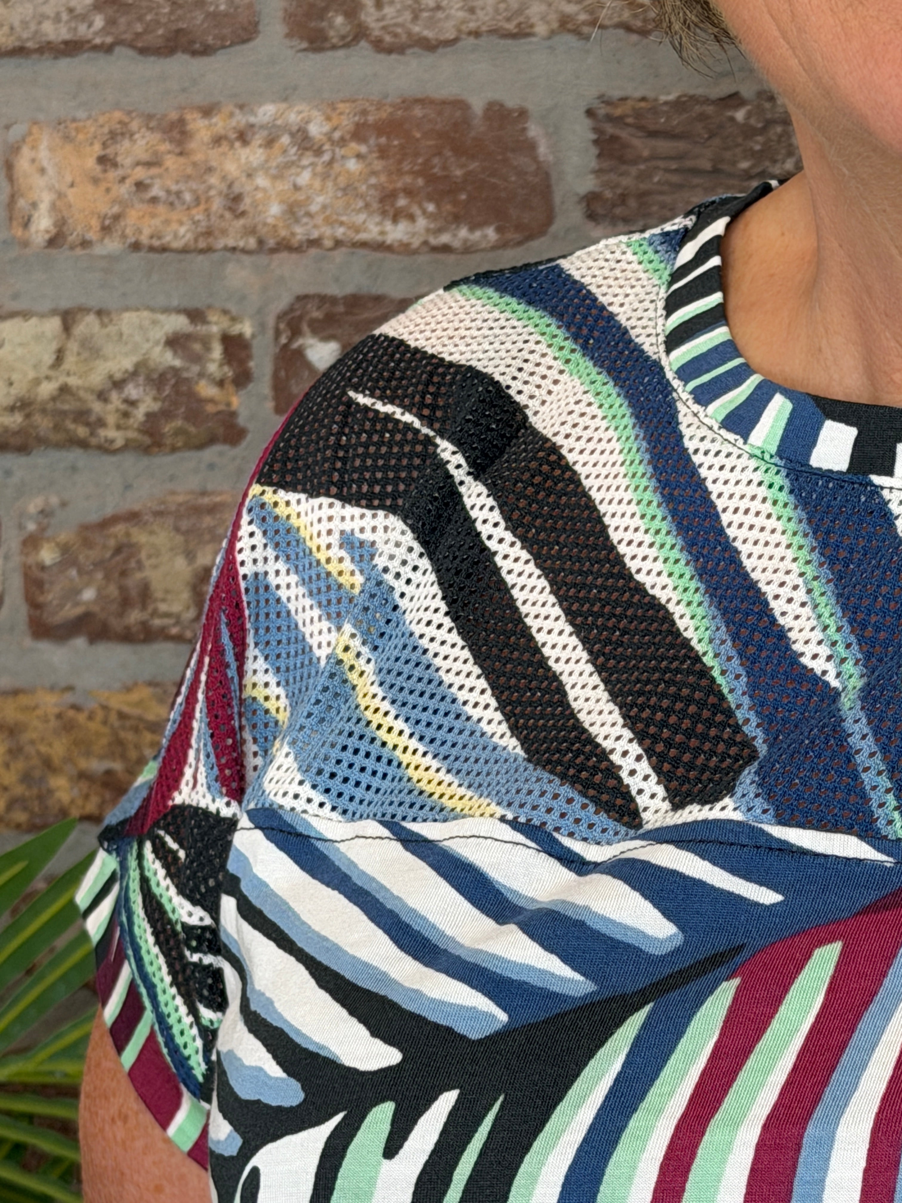 Cecil Multi Top With Tie in Palm Breeze Green