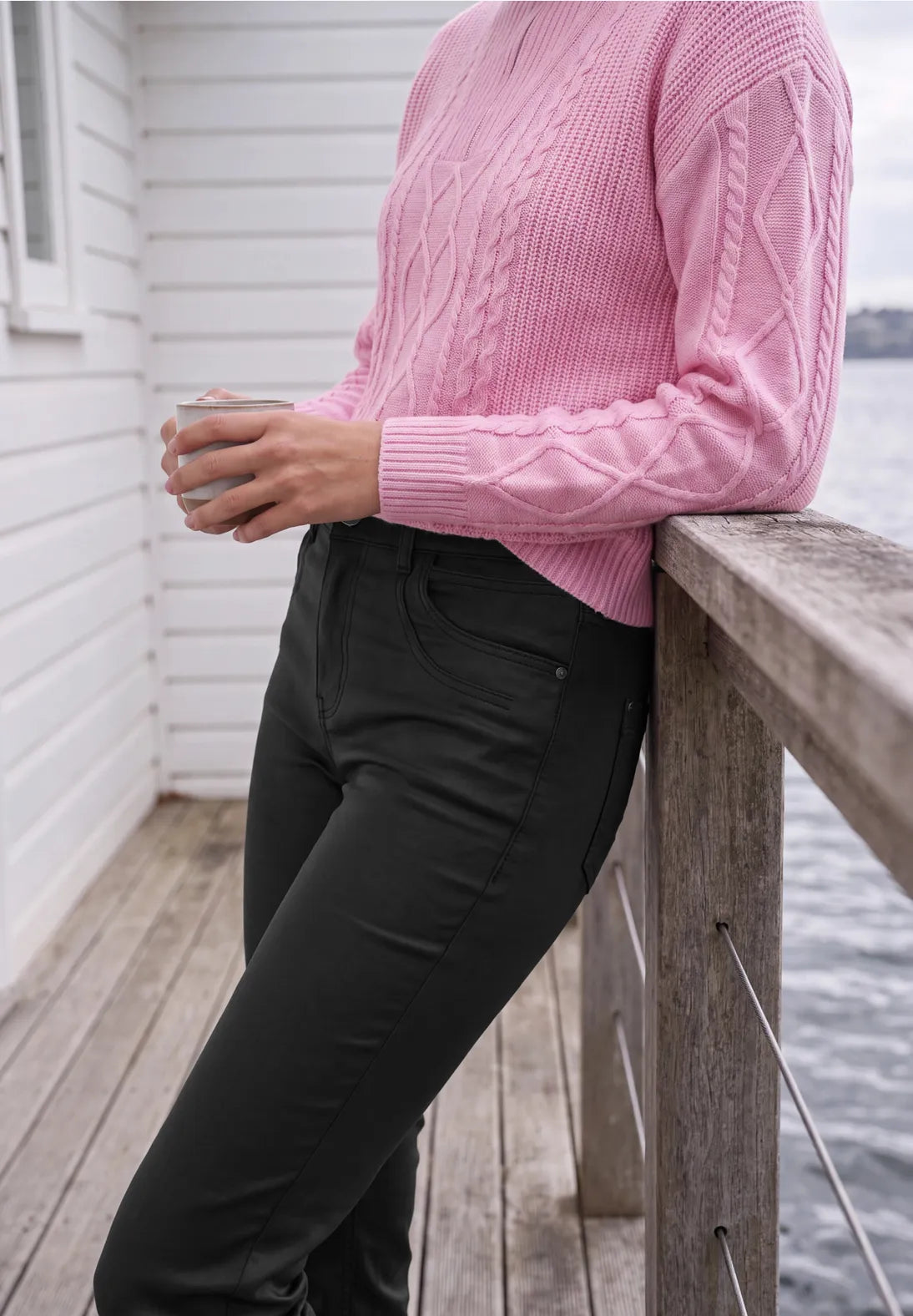 Toronto Coated straight leg Jeans In Black