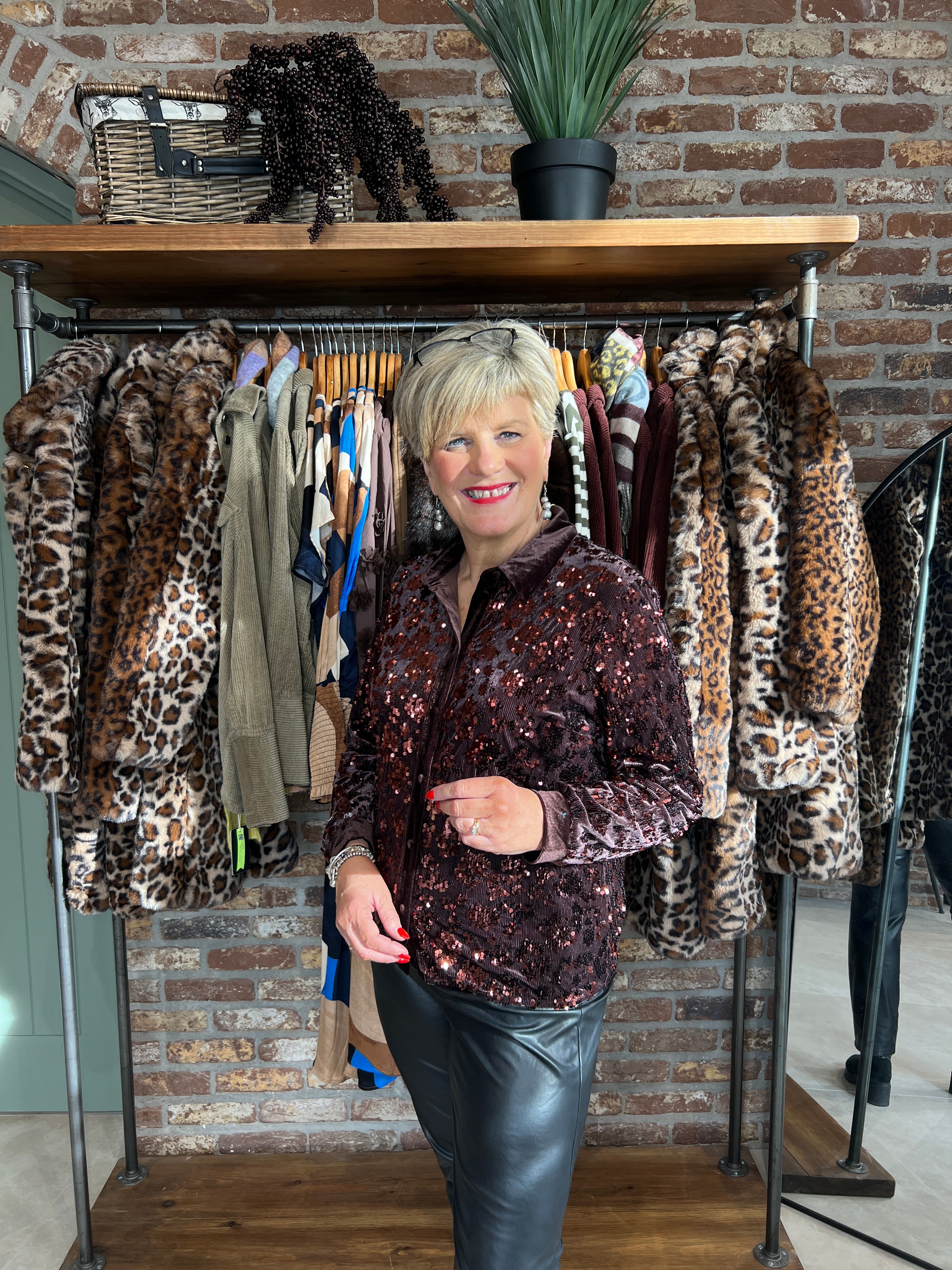 Nümph Nukimsi Sparkle Shirt In Coffee