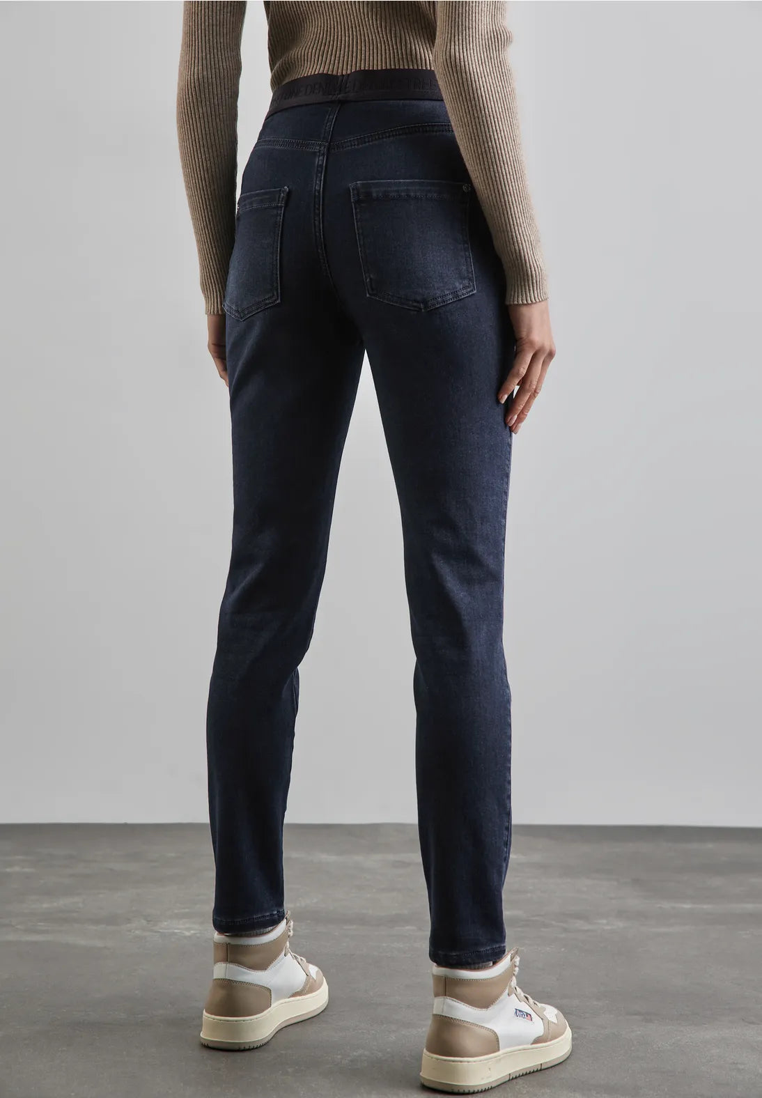 Street One Pull On Jeggings In Navy