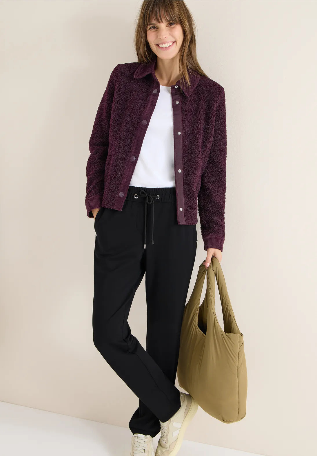 Cecil Tracey Trousers With Sparkle Tape In Black