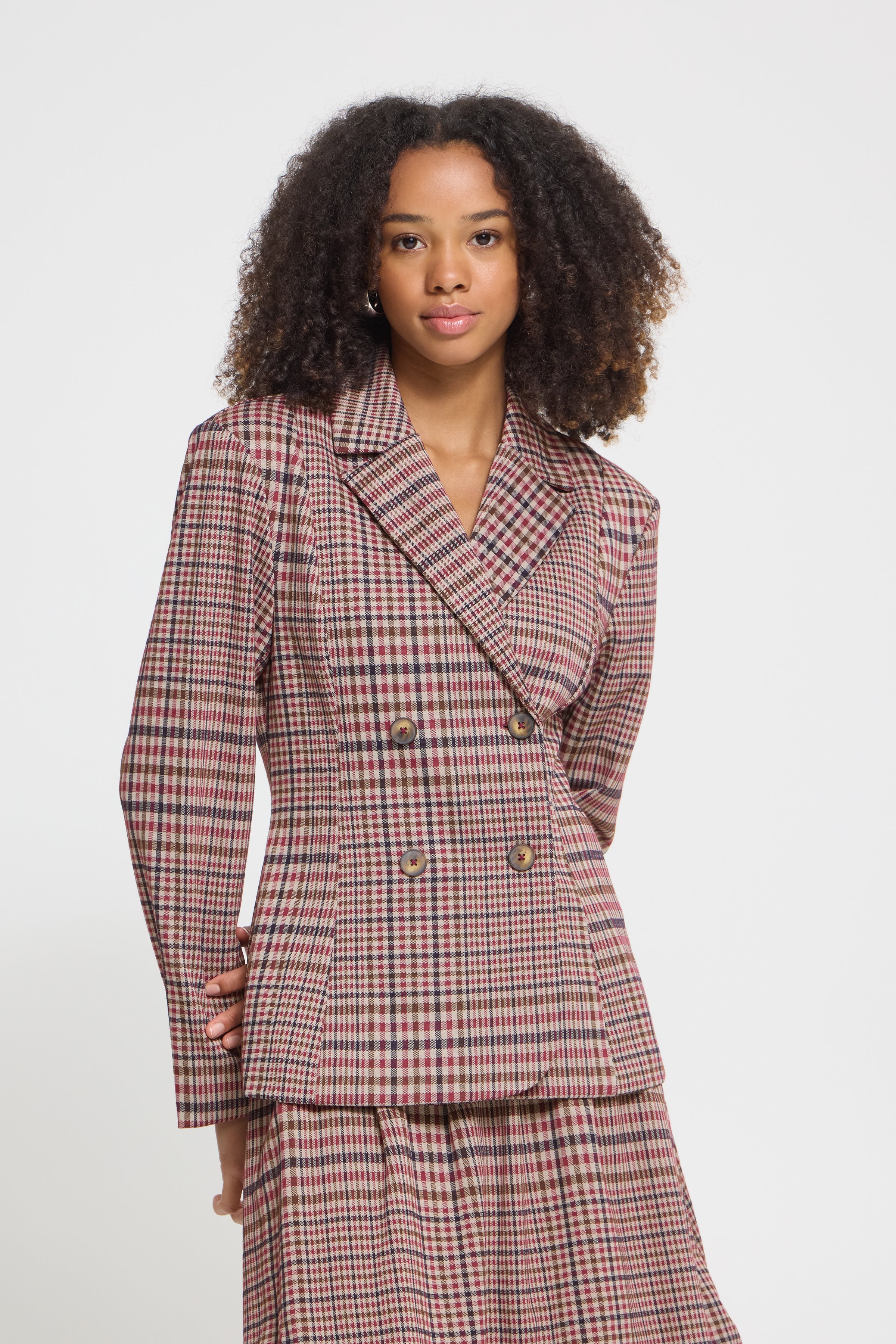 Ichi Ikate Checked Blazer In Multi