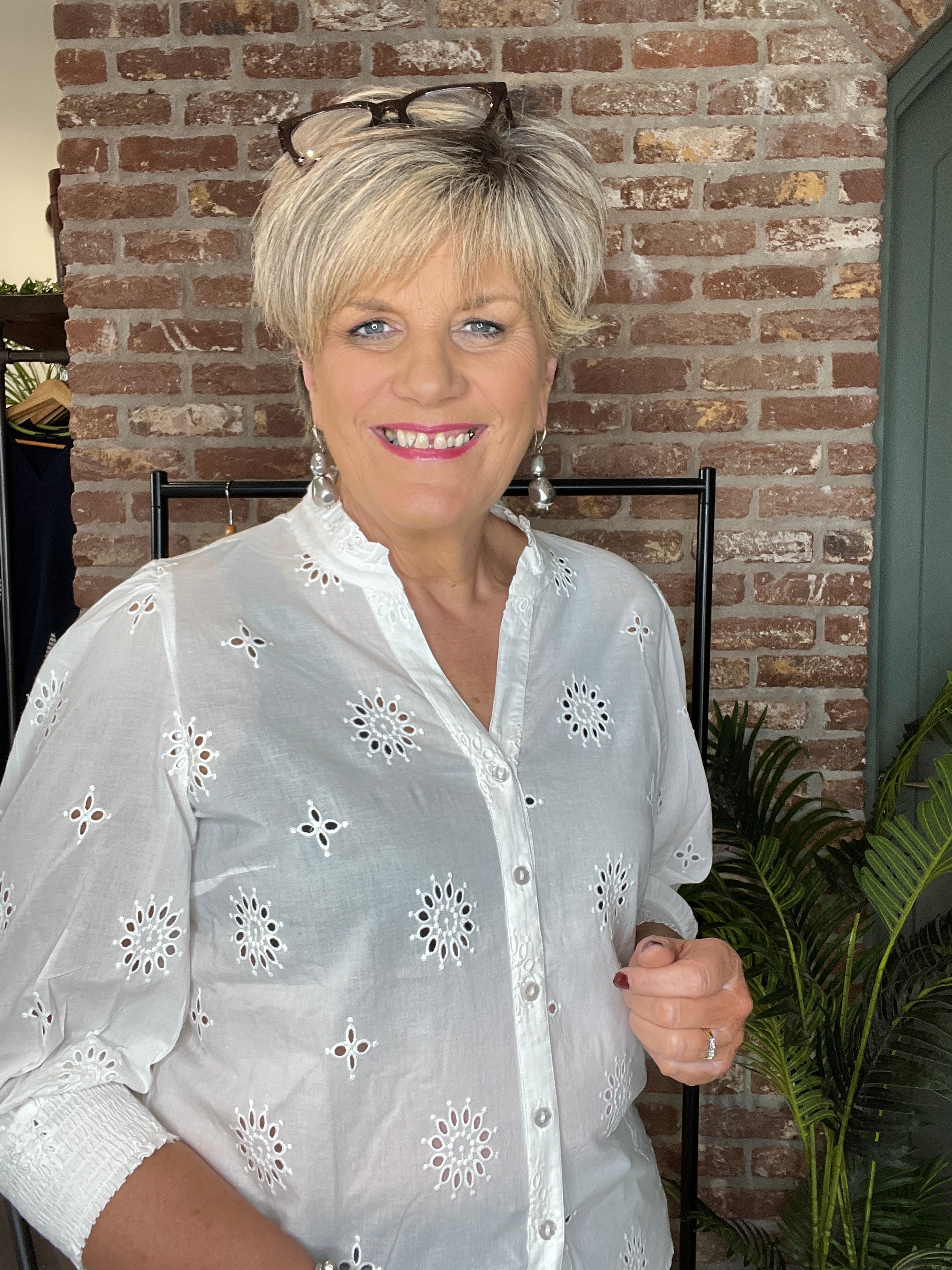 Nümph Embroidery Blouse In Bright White