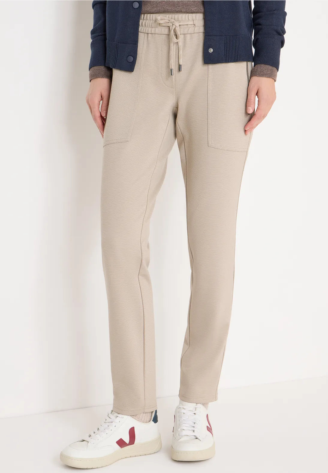Cecil Tracey Trousers In Urban Taupe Melange