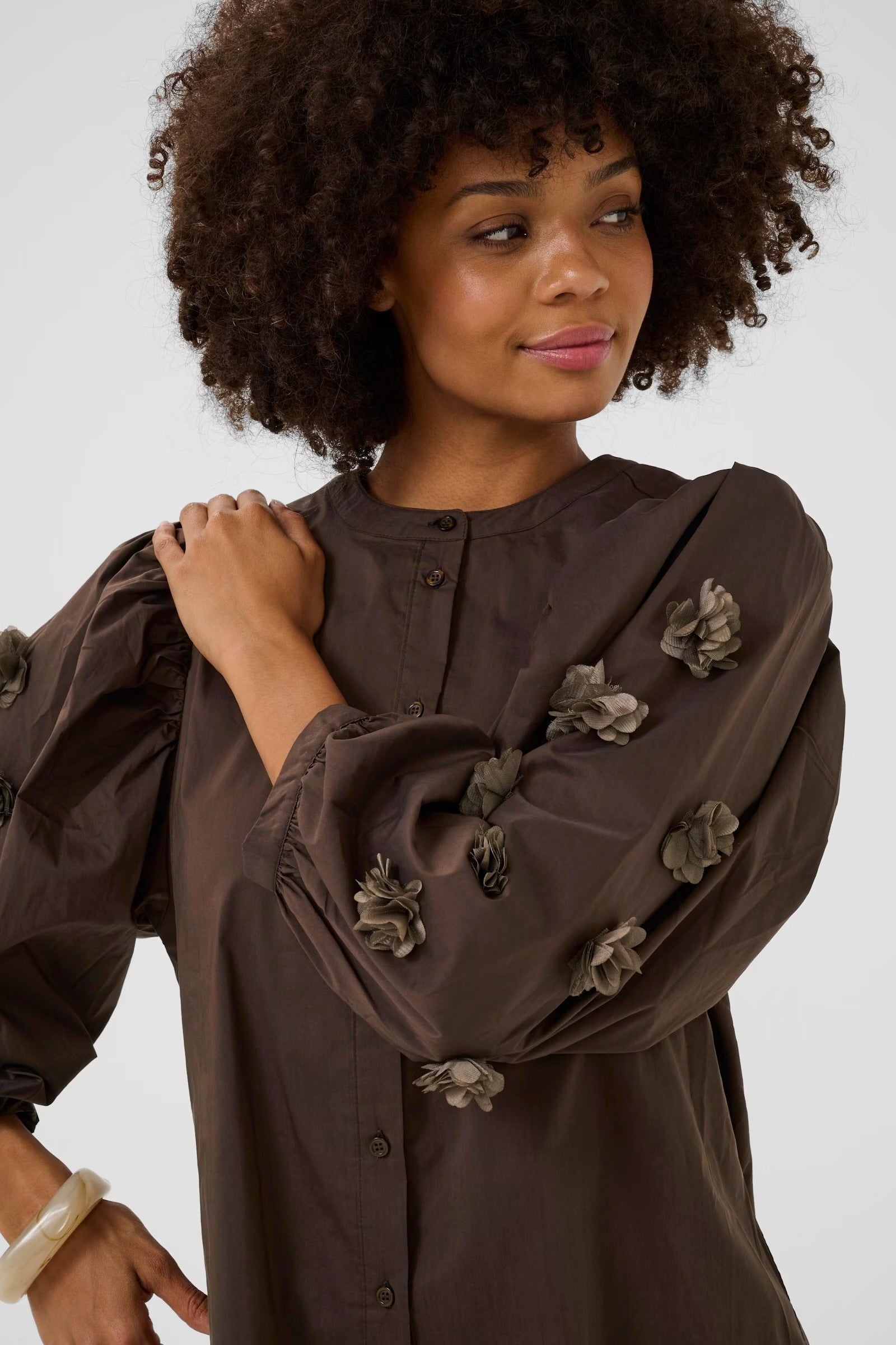 Culture Antoinett Shirt In Coffee Bean