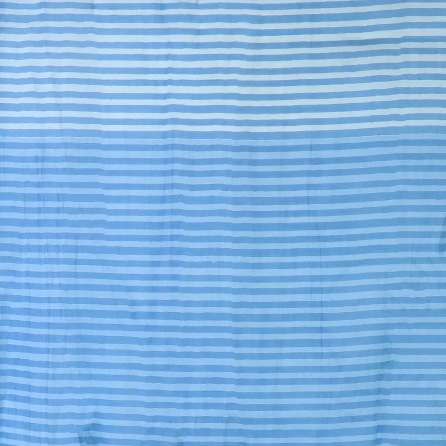 Pom Striped Scarf In blue mix