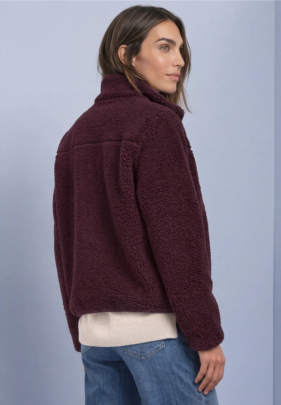 Teddy jacket in Rustic Rouge