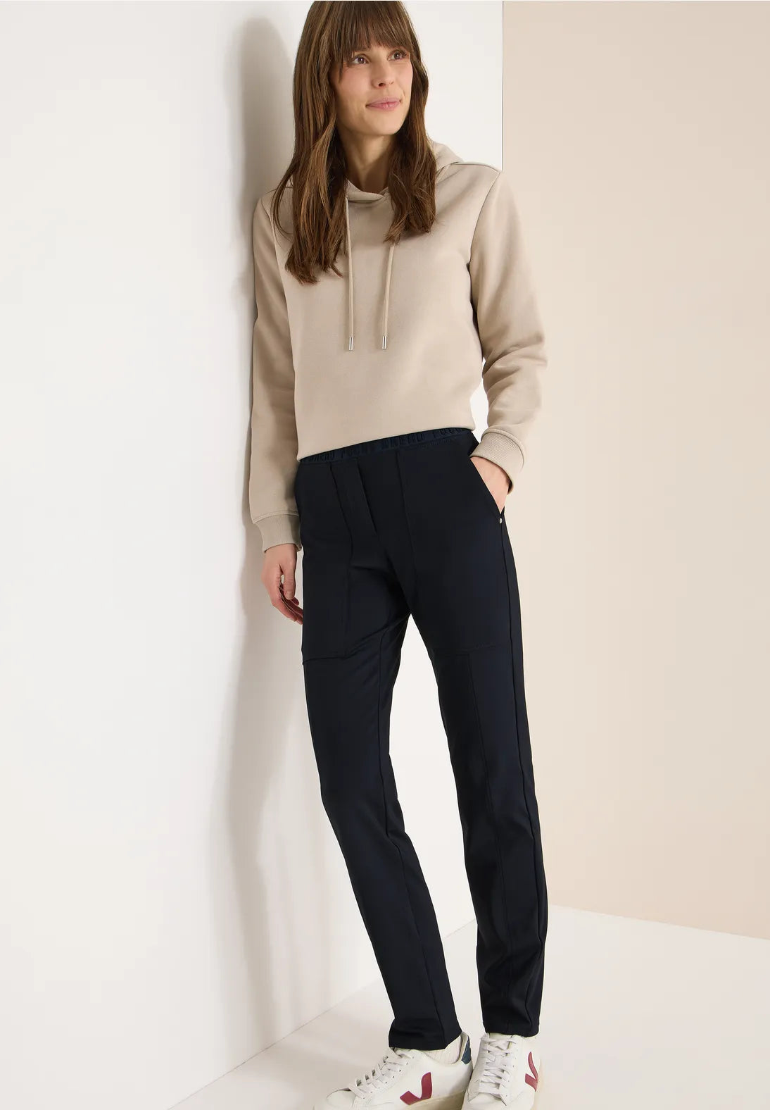 Cecil Tracey Travel Trousers In Universal Blue