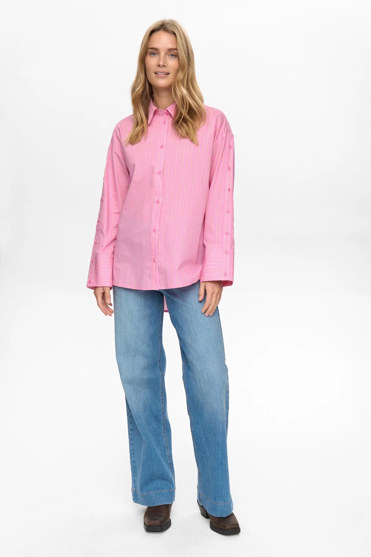 Nümph Nualica Shirt In Fuchsia Pink