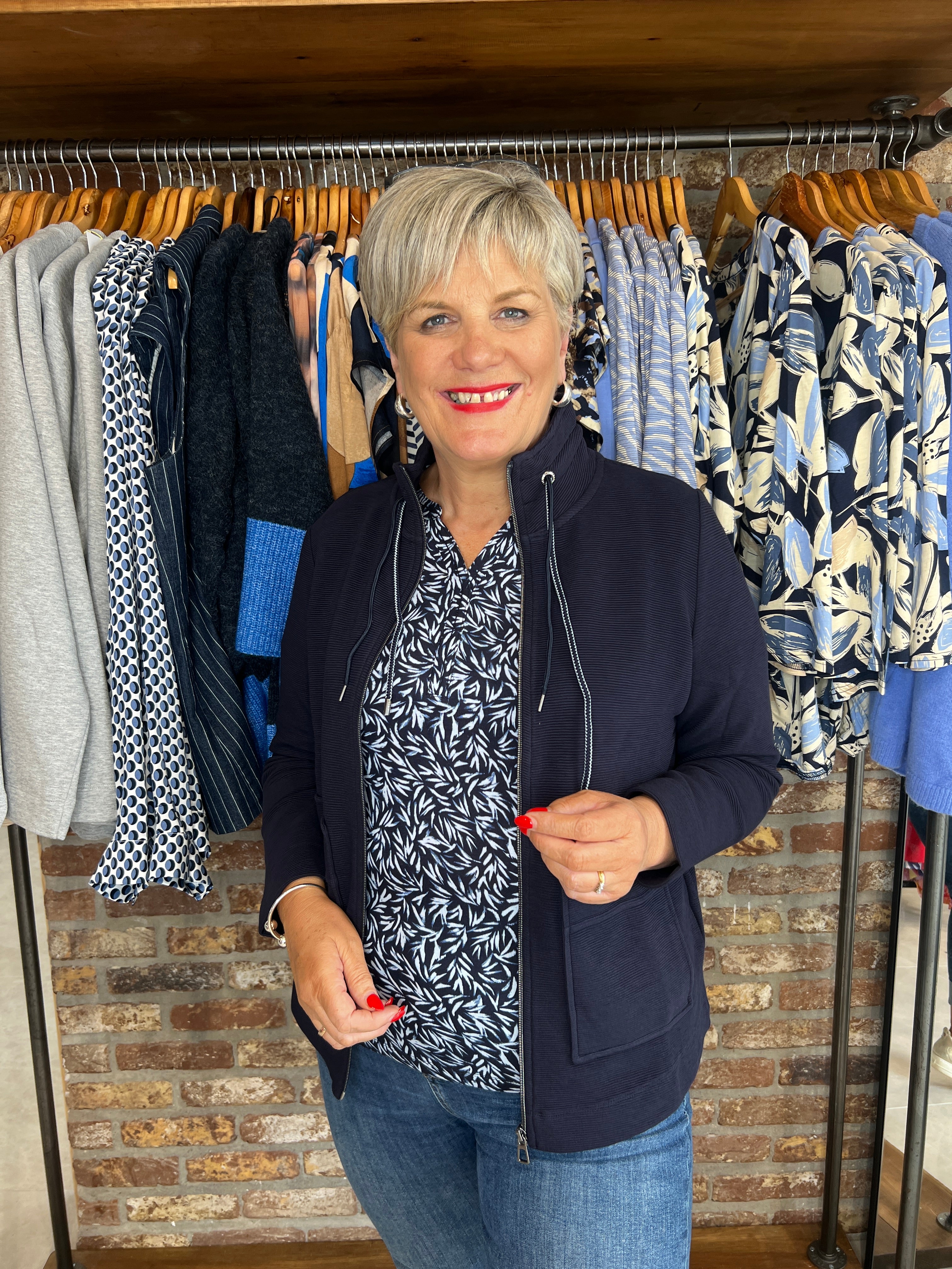 Cecil Ottoman Jacket In Navy